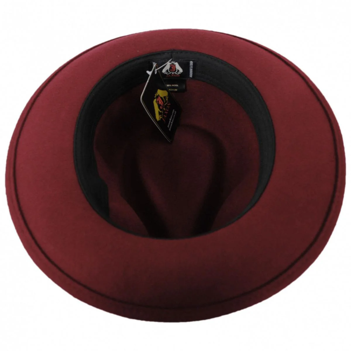 Pachuco Crushable Wool Felt Fedora Hat - Wine - Image 6