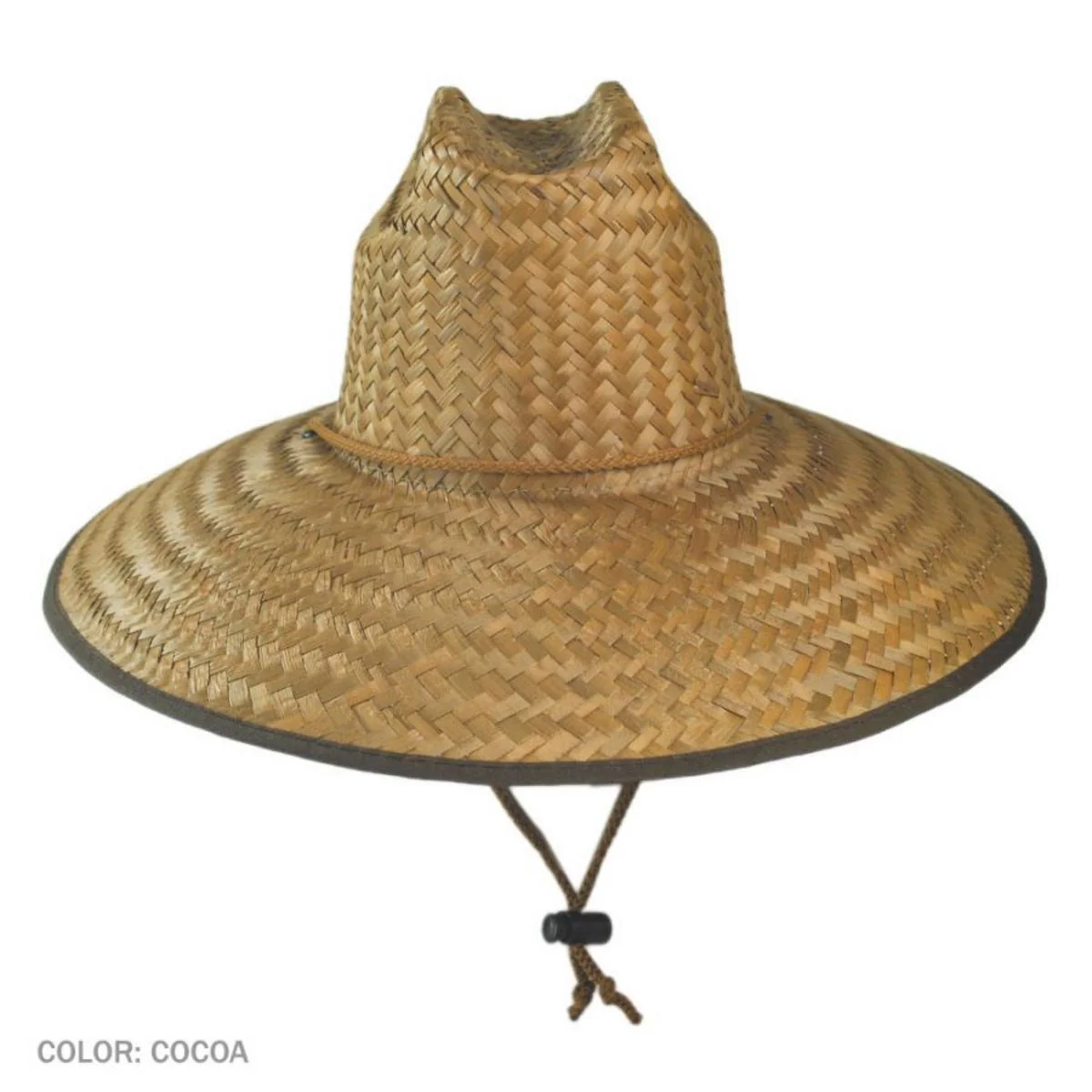 Palm Leaf Straw Lifeguard Hat with Bound Brim - Image 2