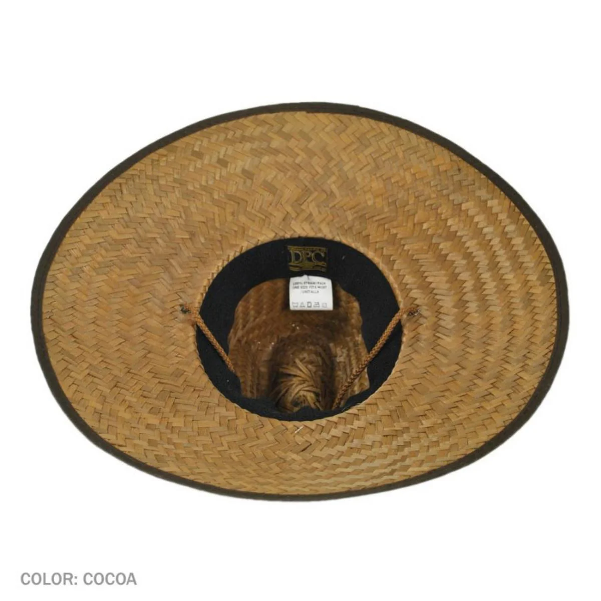 Palm Leaf Straw Lifeguard Hat with Bound Brim - Image 4