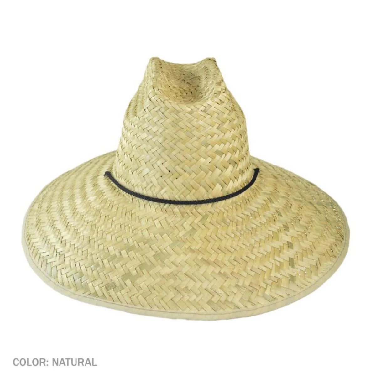 Palm Leaf Straw Lifeguard Hat with Bound Brim - Image 6