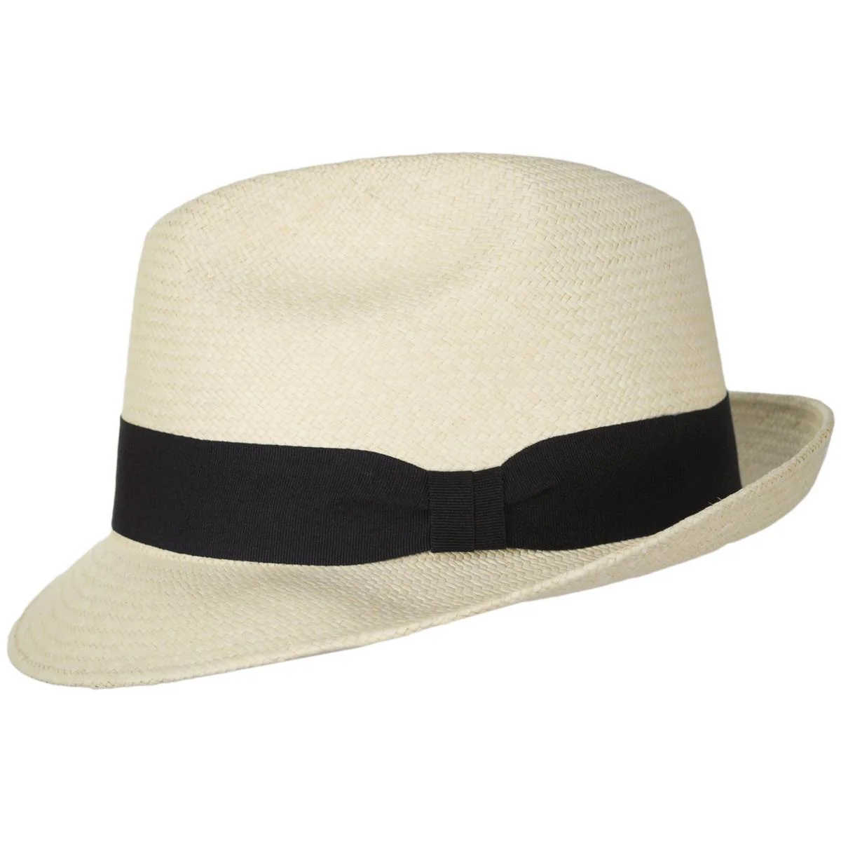 Panama Straw Trilby Fedora Hat - Image 3