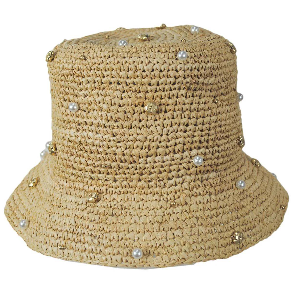 Pearle Raffia Straw Bucket Hat - Image 3