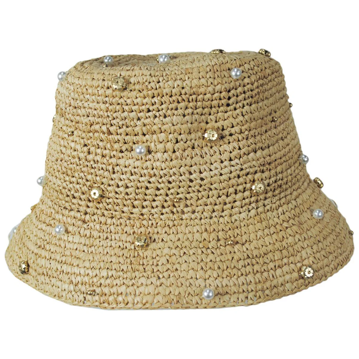 Pearle Raffia Straw Bucket Hat - Image 4