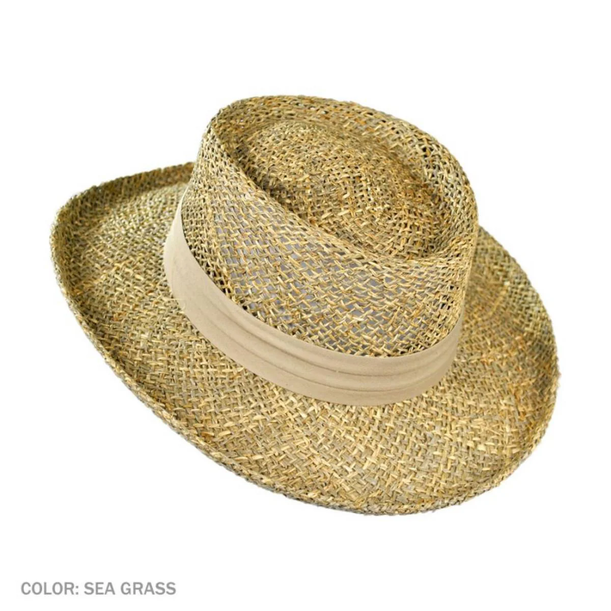 Pebble Beach Seagrass Straw Gambler Hat - Image 5