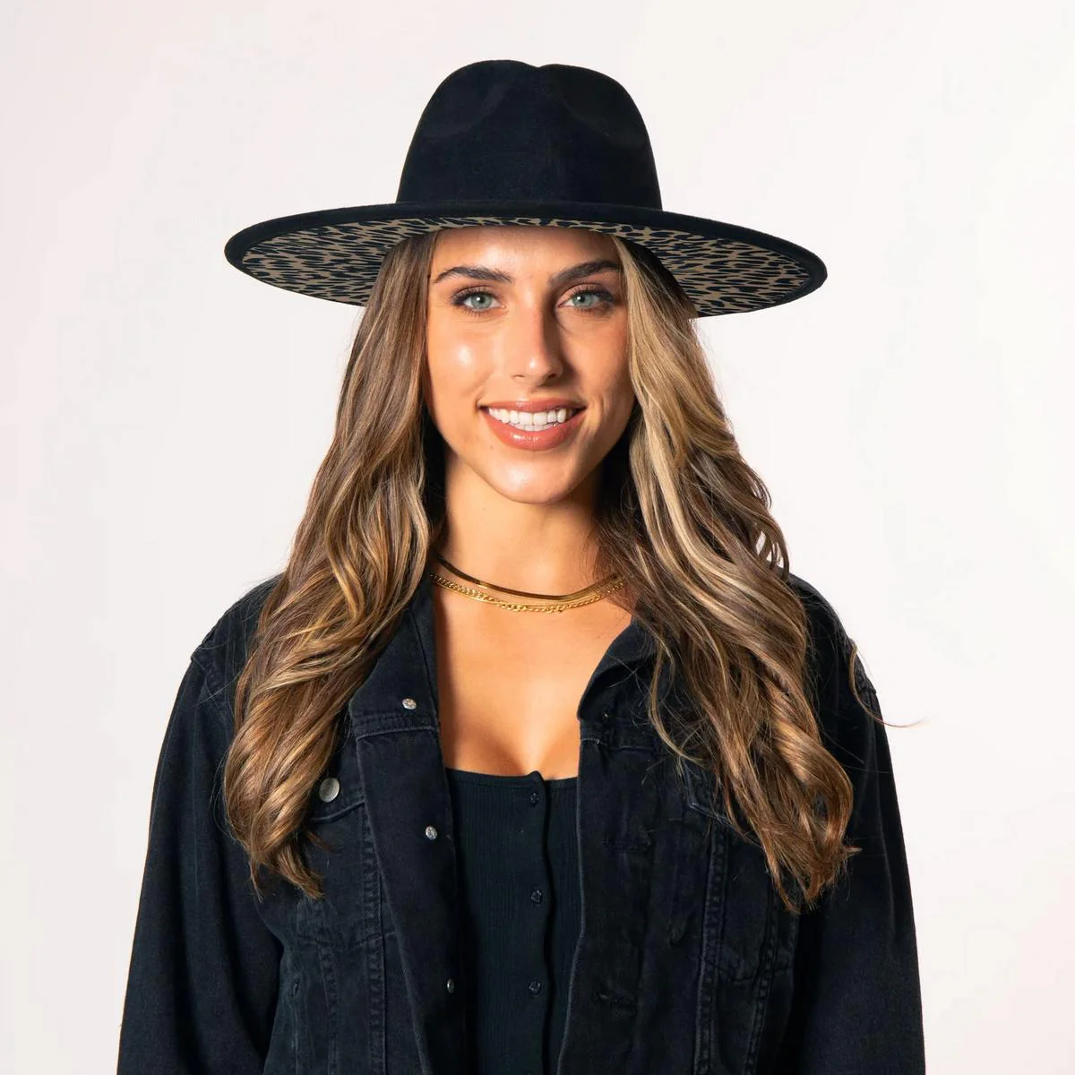 Peekaboo Faux Suede Fedora Hat - Image 3