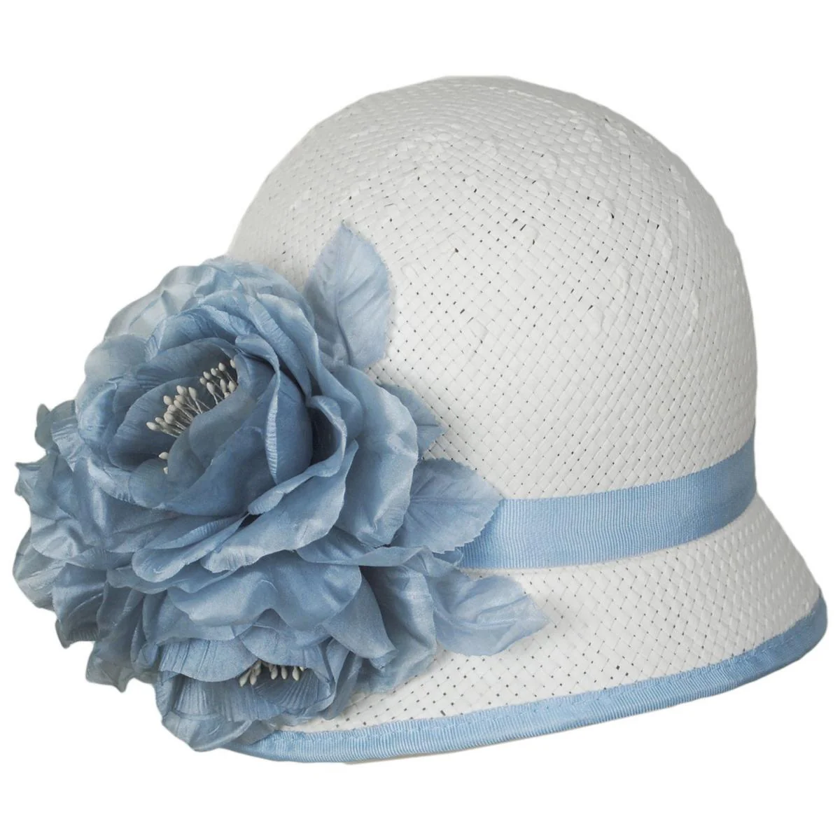 Peony Trio Toyo Straw Cloche Hat