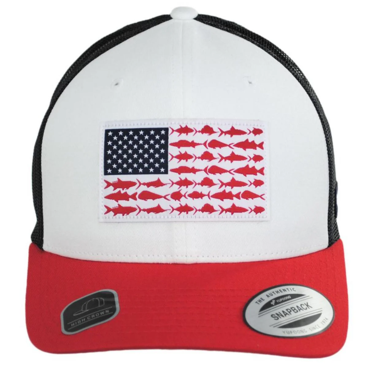 PFG Fish Flag Mesh Snapback Baseball Cap - Image 11