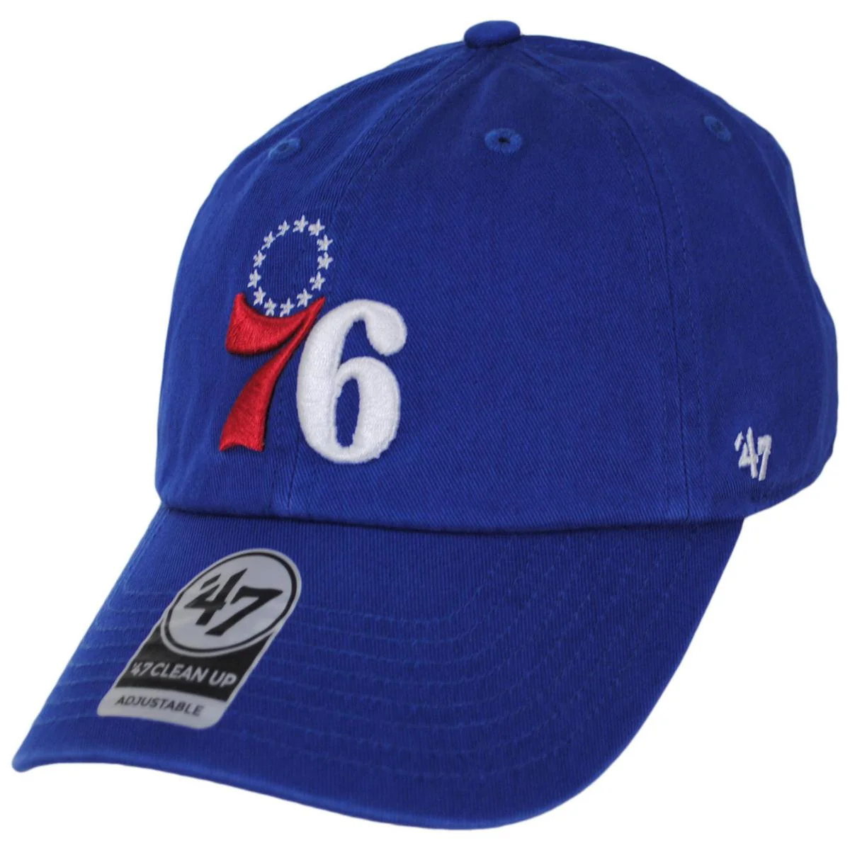 Philadelphia 76ers NBA Clean Up Strapback Baseball Cap Dad Hat - Image 3