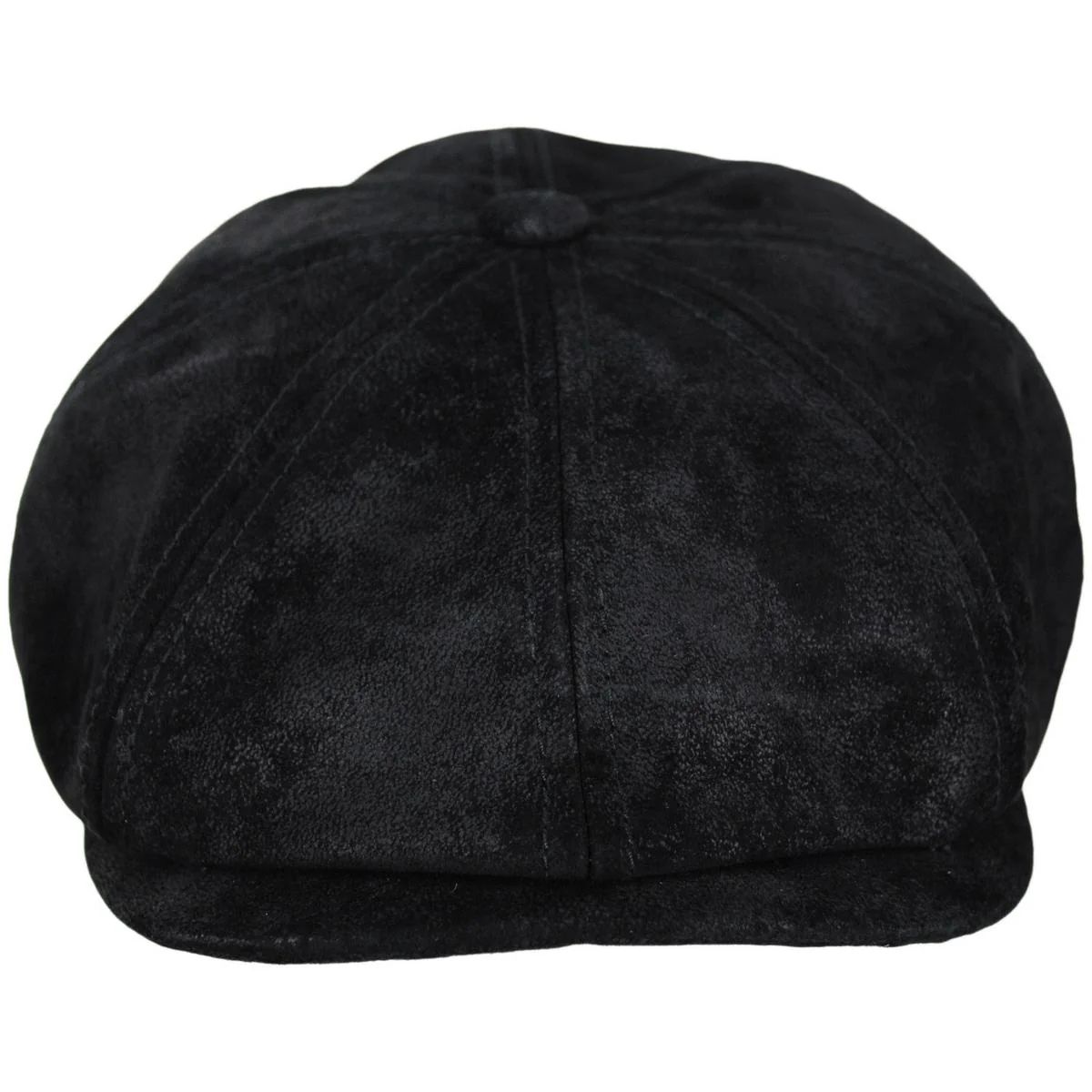 Pigskin Distressed Leather Newsboy Cap - Image 2