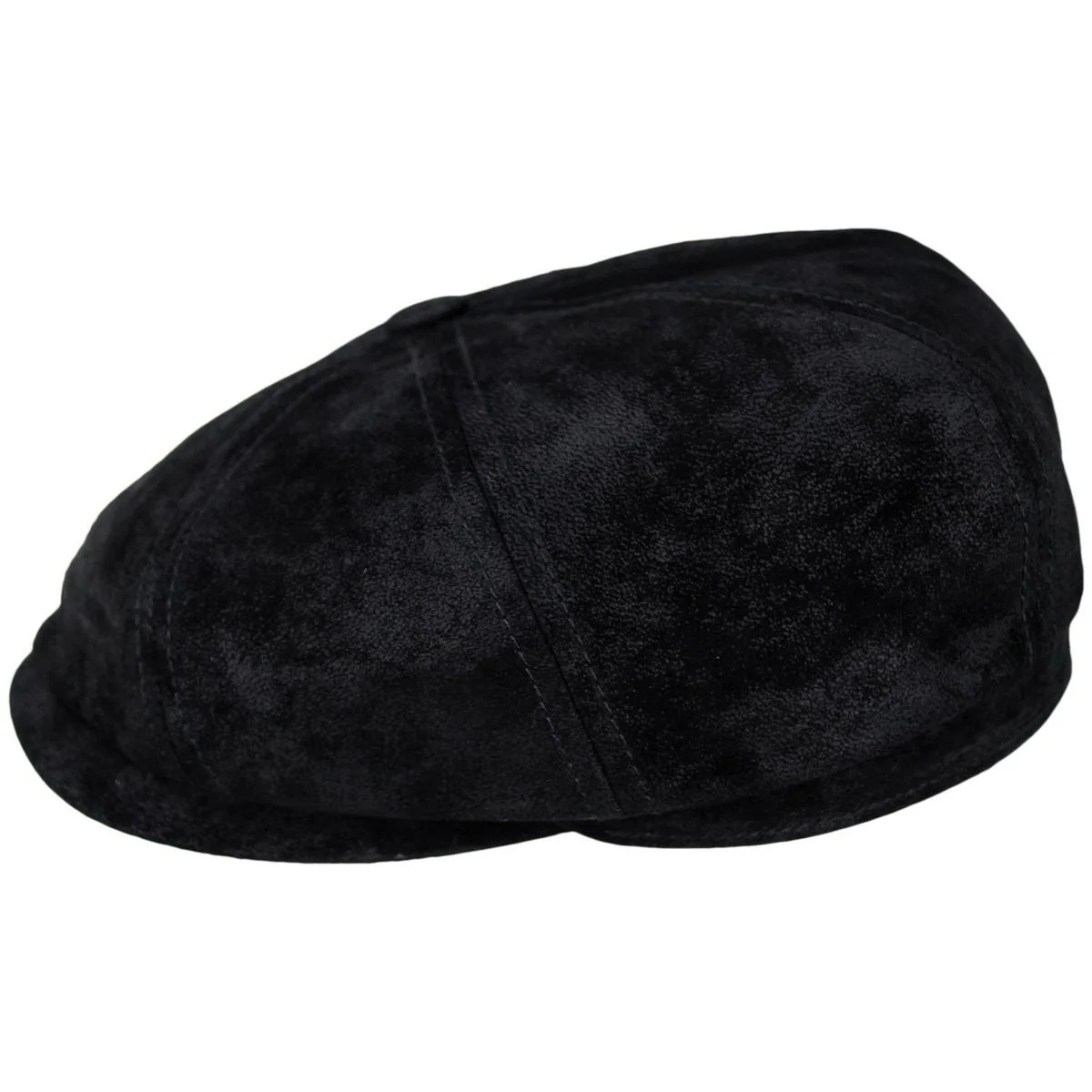 Pigskin Distressed Leather Newsboy Cap - Image 3