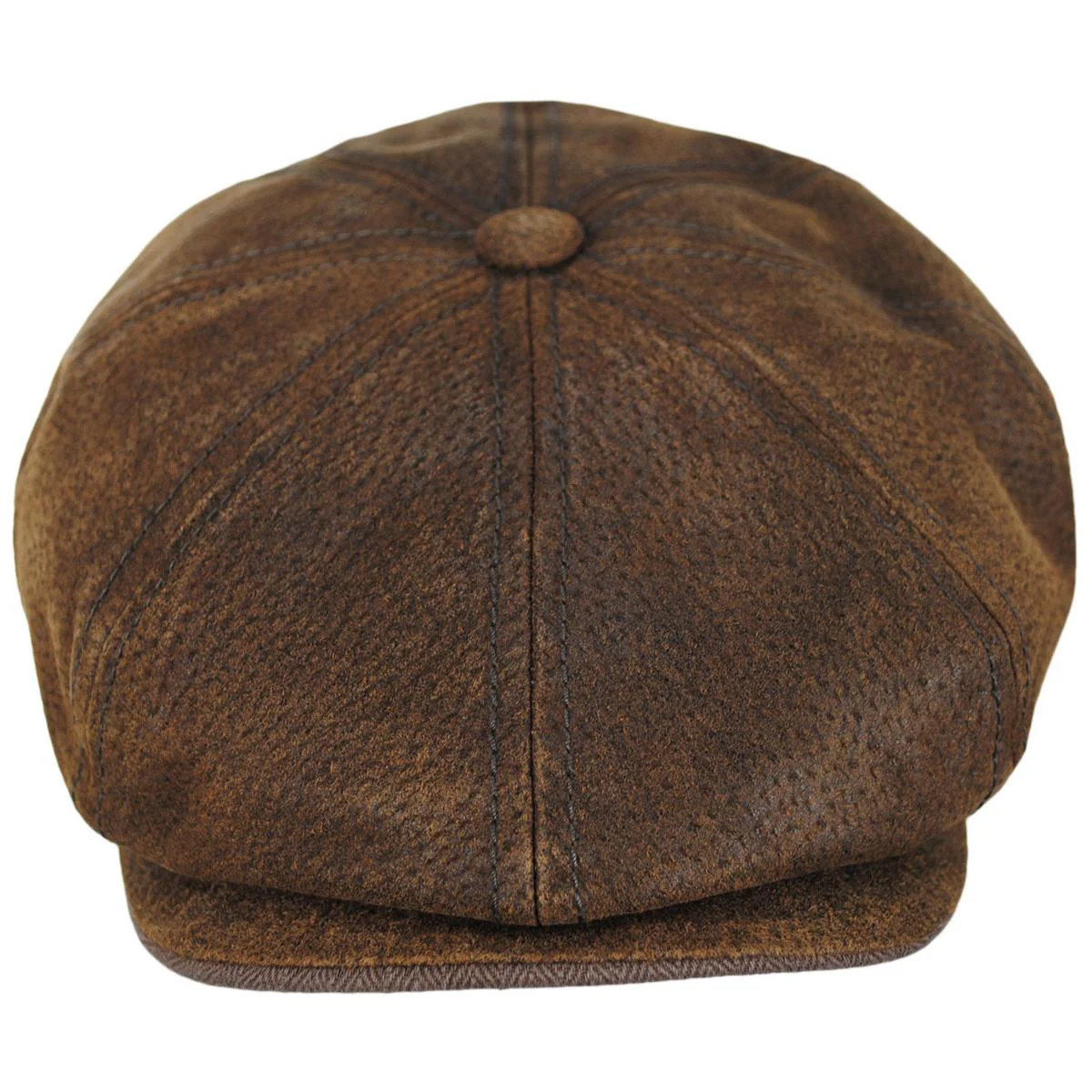 Pigskin Leather Newsboy Cap - Image 3
