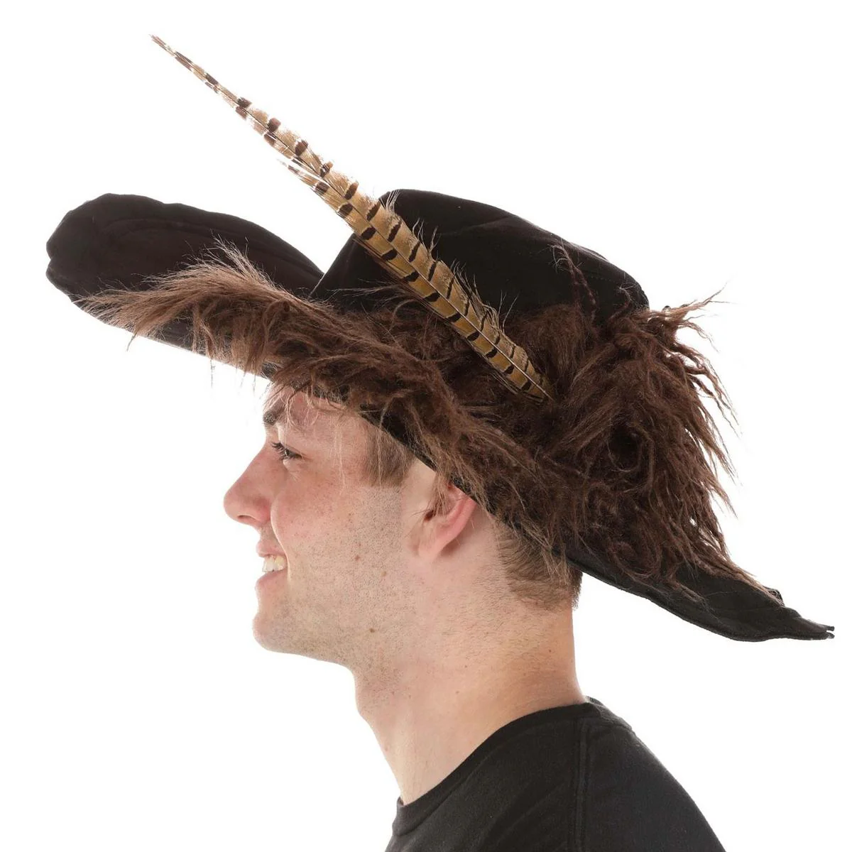 Pirates of the Caribbean Barbossa Pirate Hat with Feather - Image 3