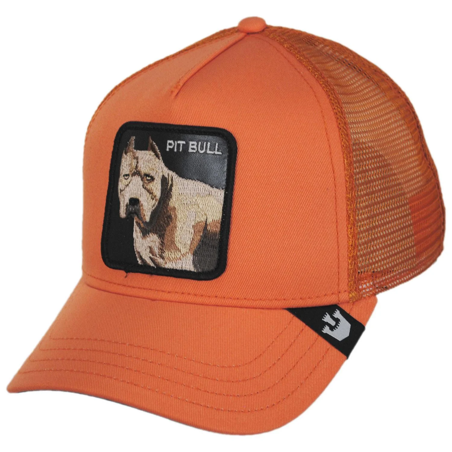 Pitbull Mesh Trucker Snapback Baseball Cap - Orange