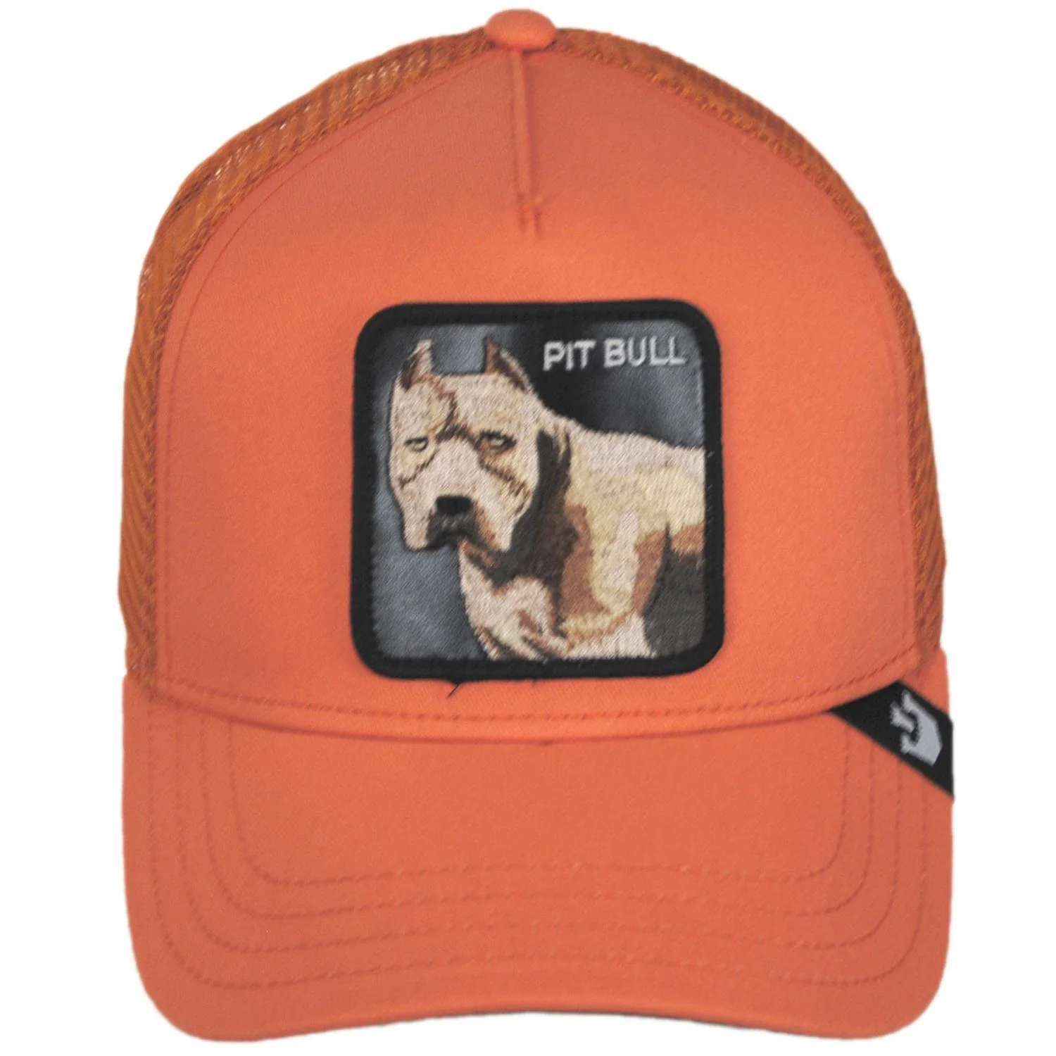 Pitbull Mesh Trucker Snapback Baseball Cap - Orange - Image 2