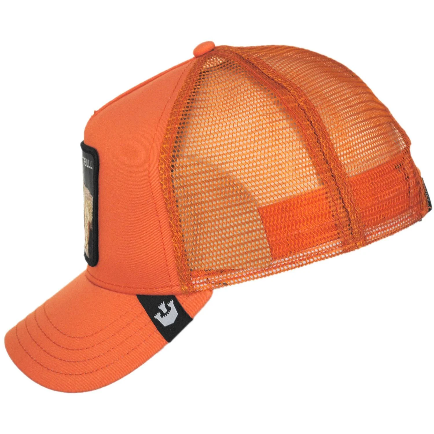 Pitbull Mesh Trucker Snapback Baseball Cap - Orange - Image 3