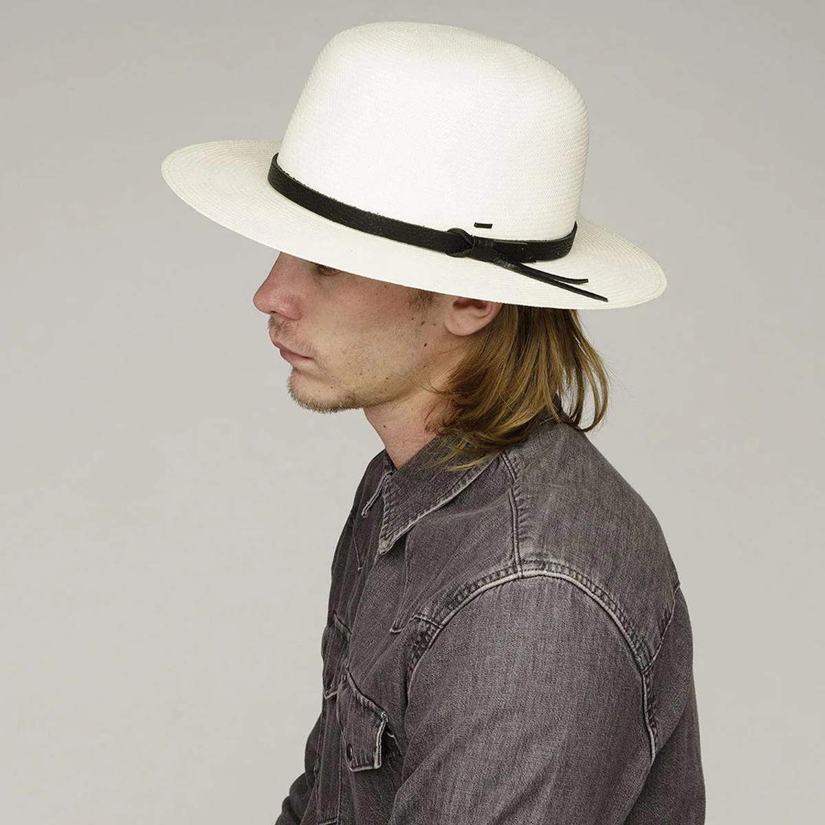 Quil Shantung LiteStraw Open Crown Hat - Image 2