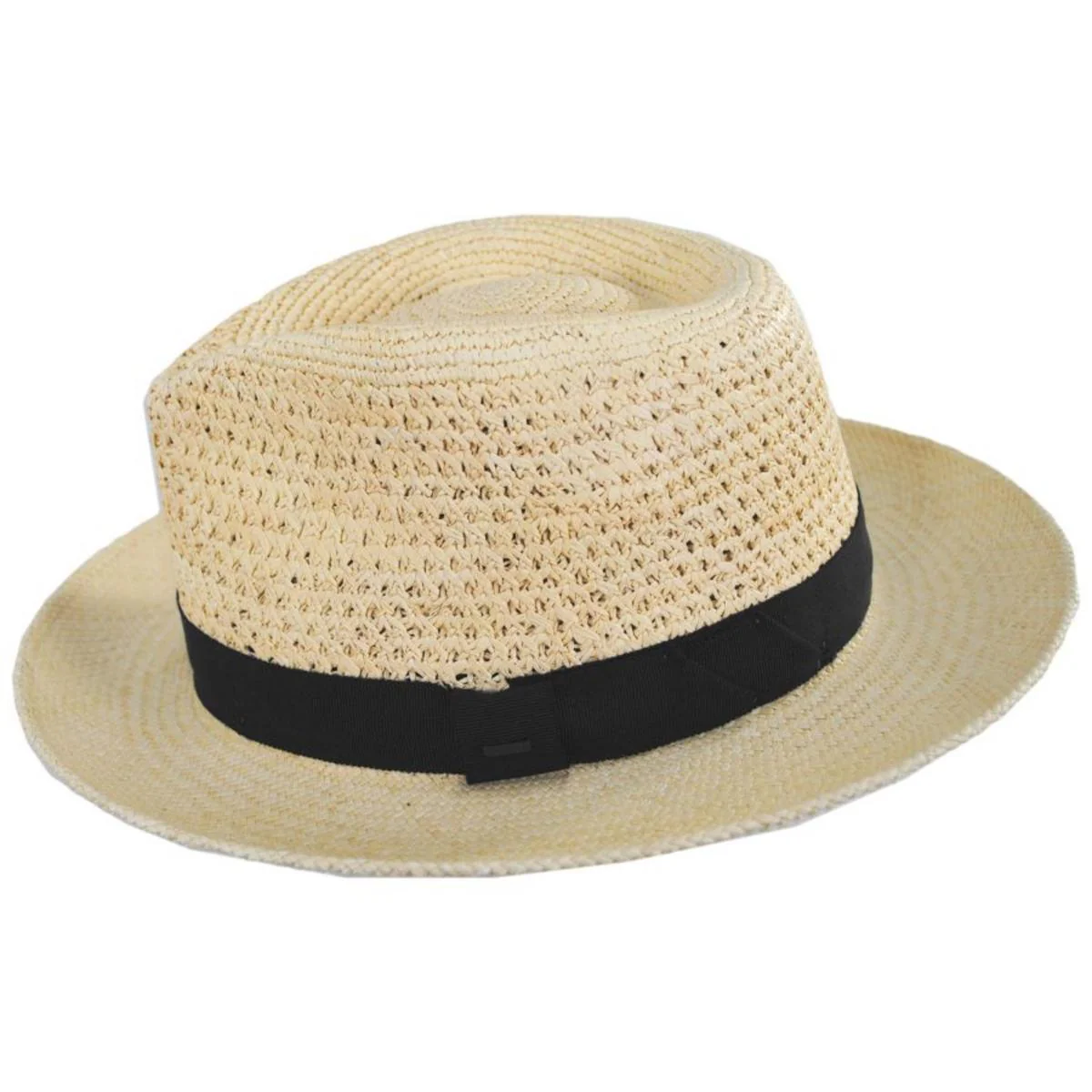 Racer Panama Straw Fedora Hat - Image 3