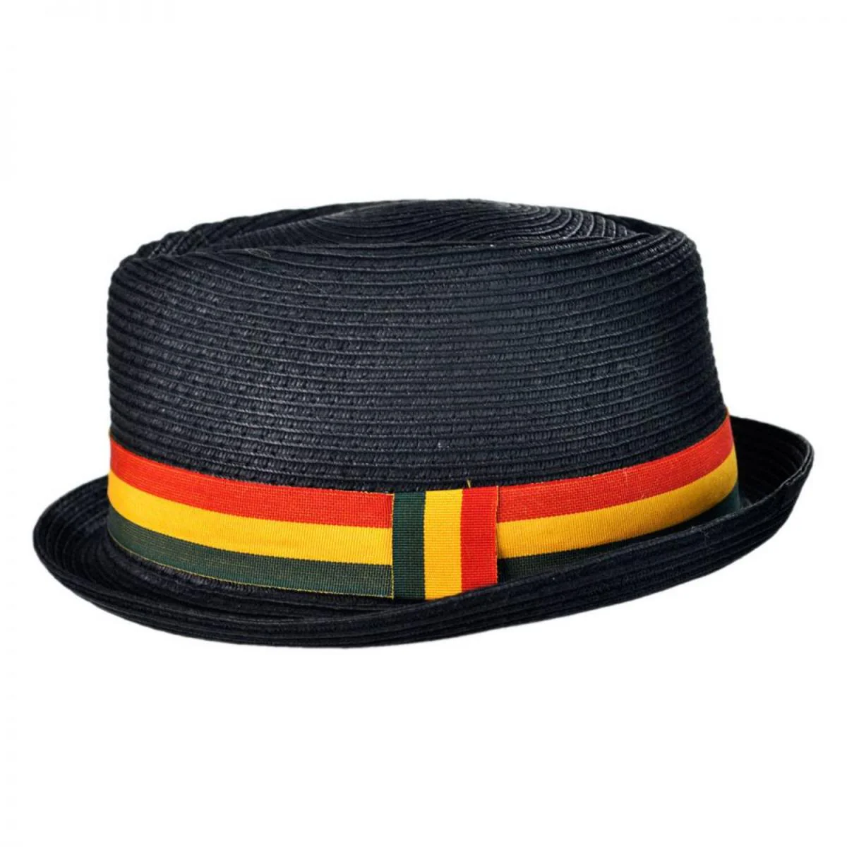 Rasta Toyo Straw Diamond Crown Fedora Hat - Image 3