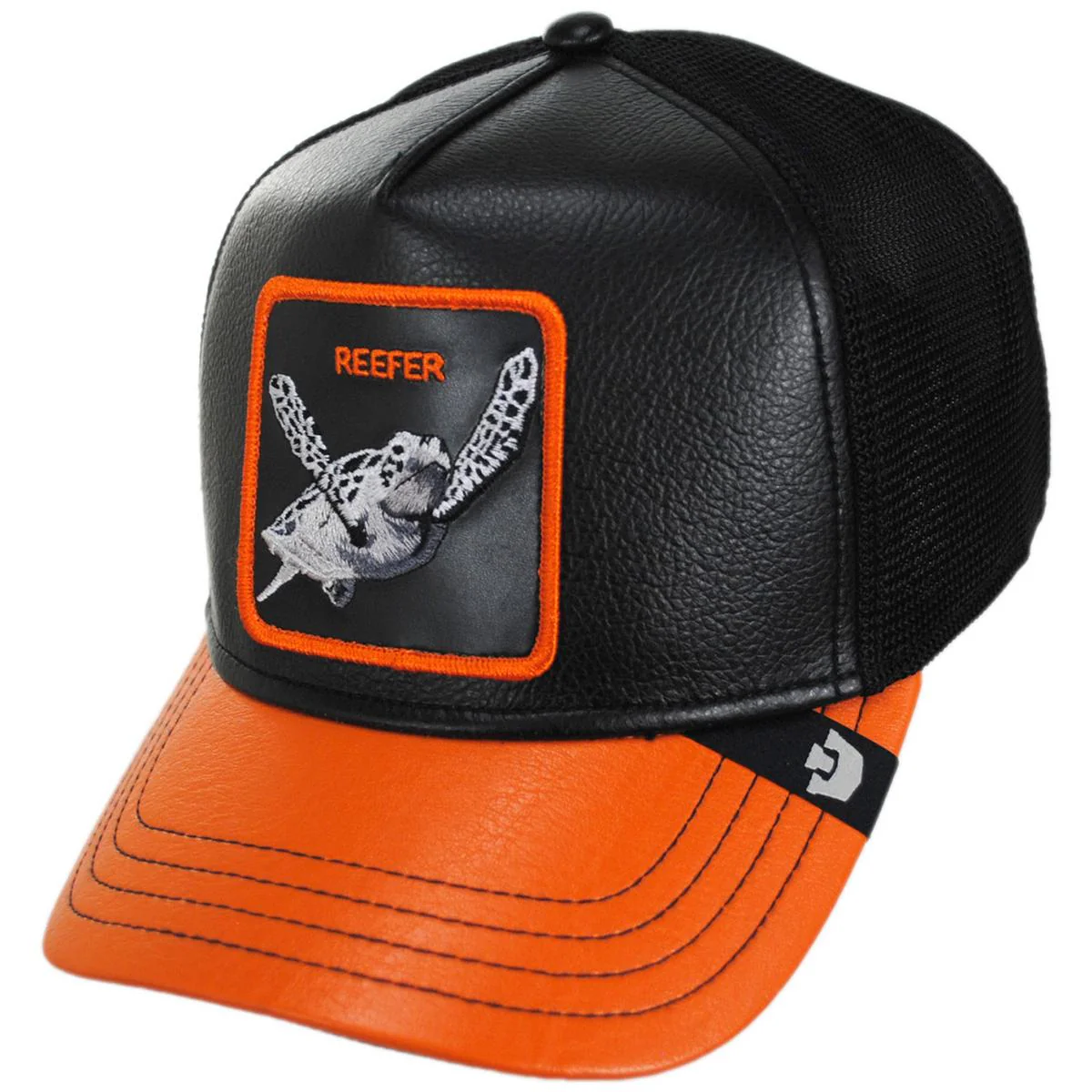 Reefer Pleather Mesh Trucker Snapback Baseball Cap