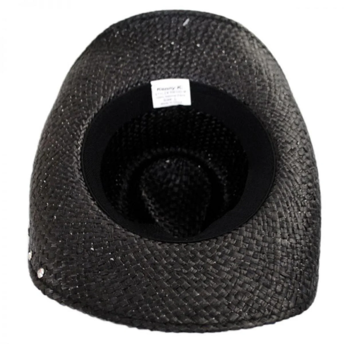 Rhinestone Raffia Straw Western Hat - Image 4