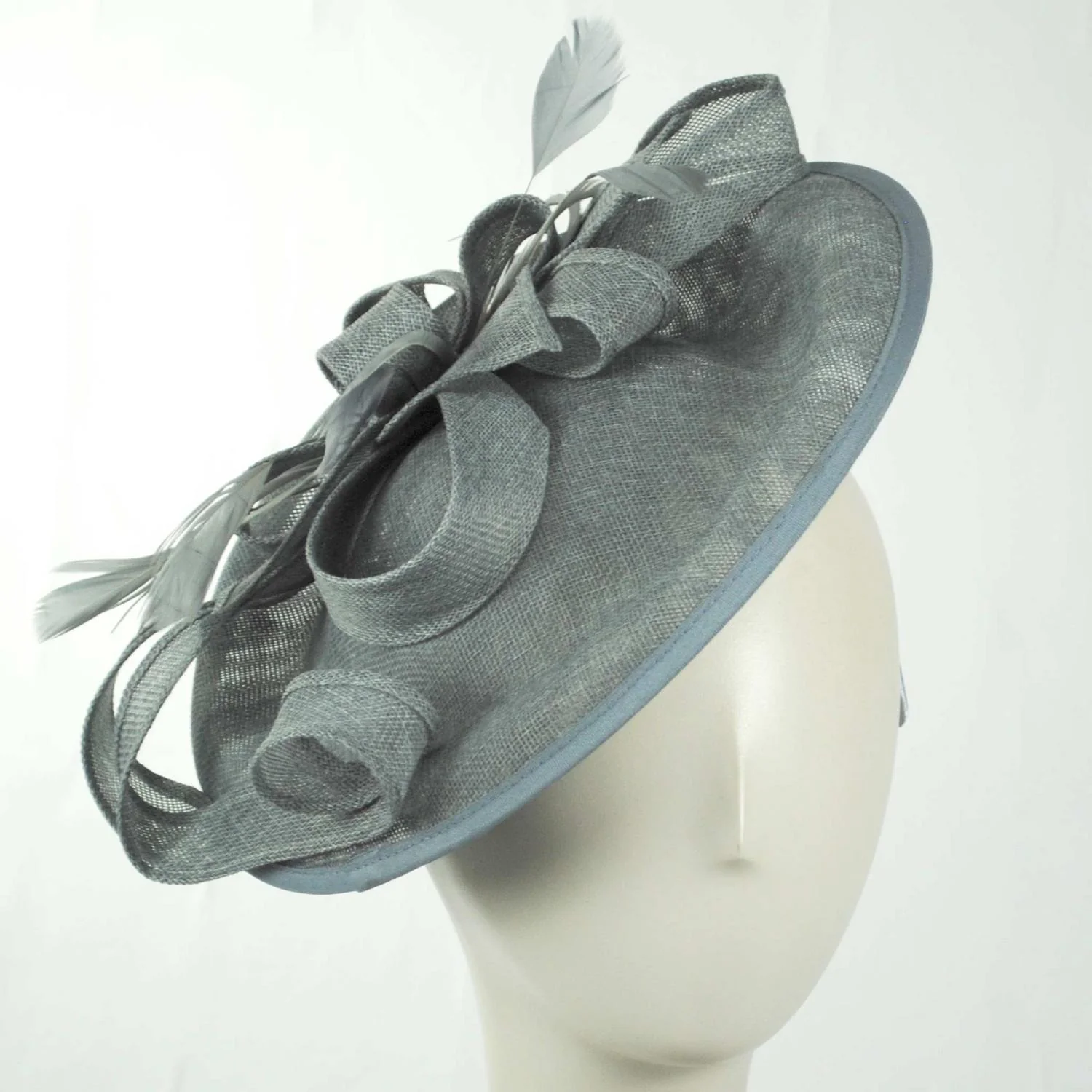 Ribbon & Flax Linen Fabric Fascinator Hat - Image 12