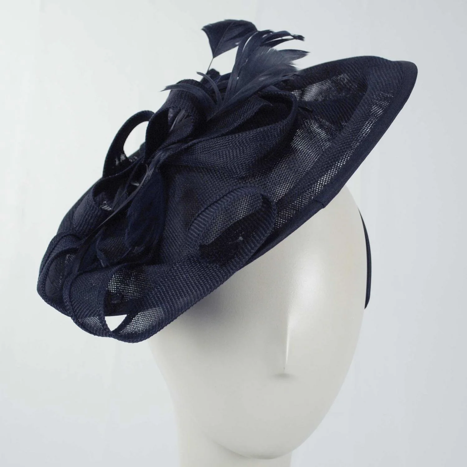 Ribbon & Flax Linen Fabric Fascinator Hat - Image 16
