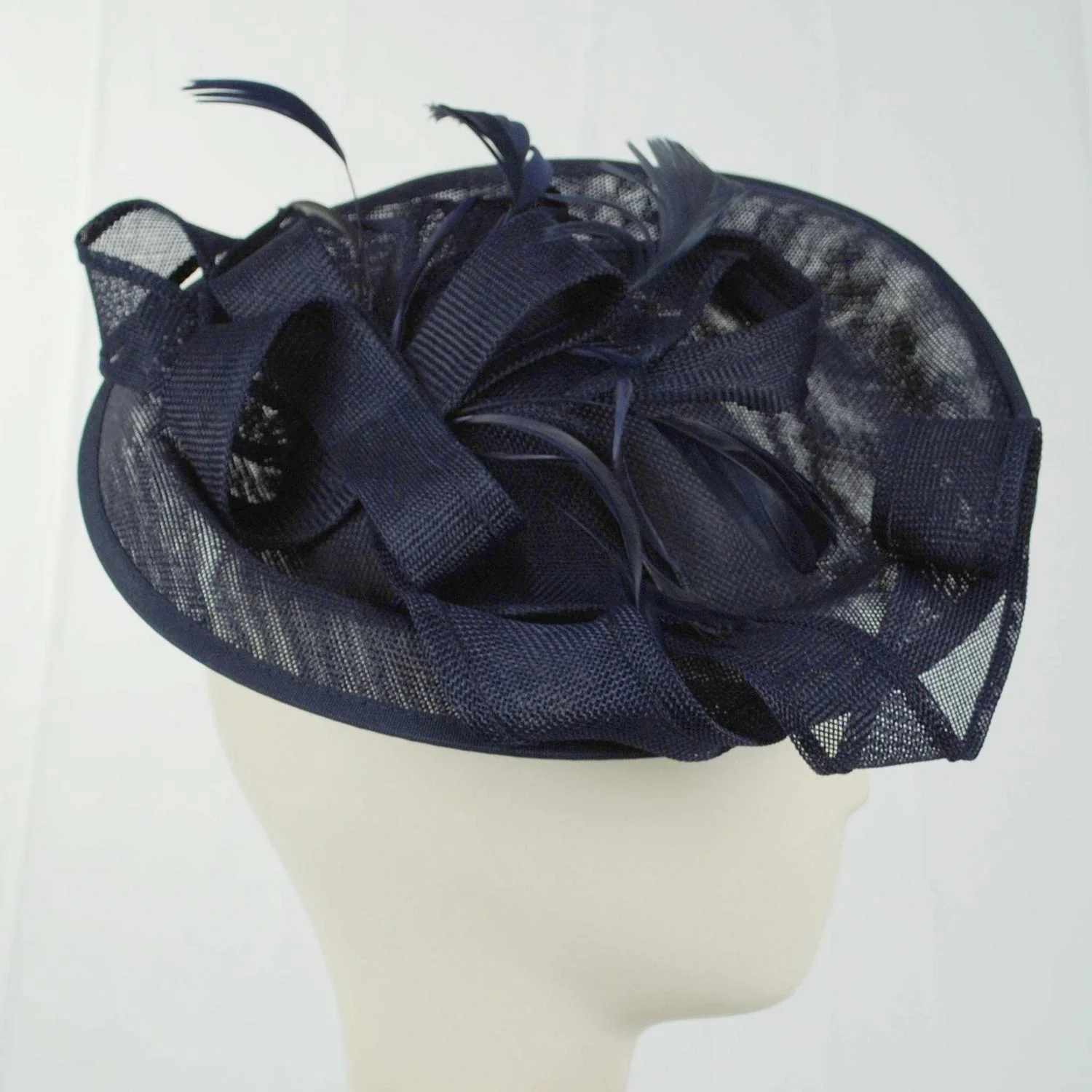 Ribbon & Flax Linen Fabric Fascinator Hat - Image 17