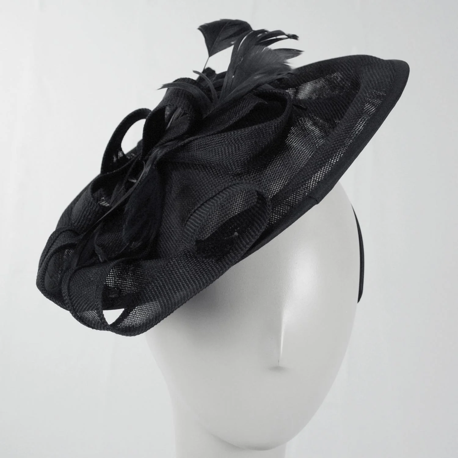 Ribbon & Flax Linen Fabric Fascinator Hat - Image 20