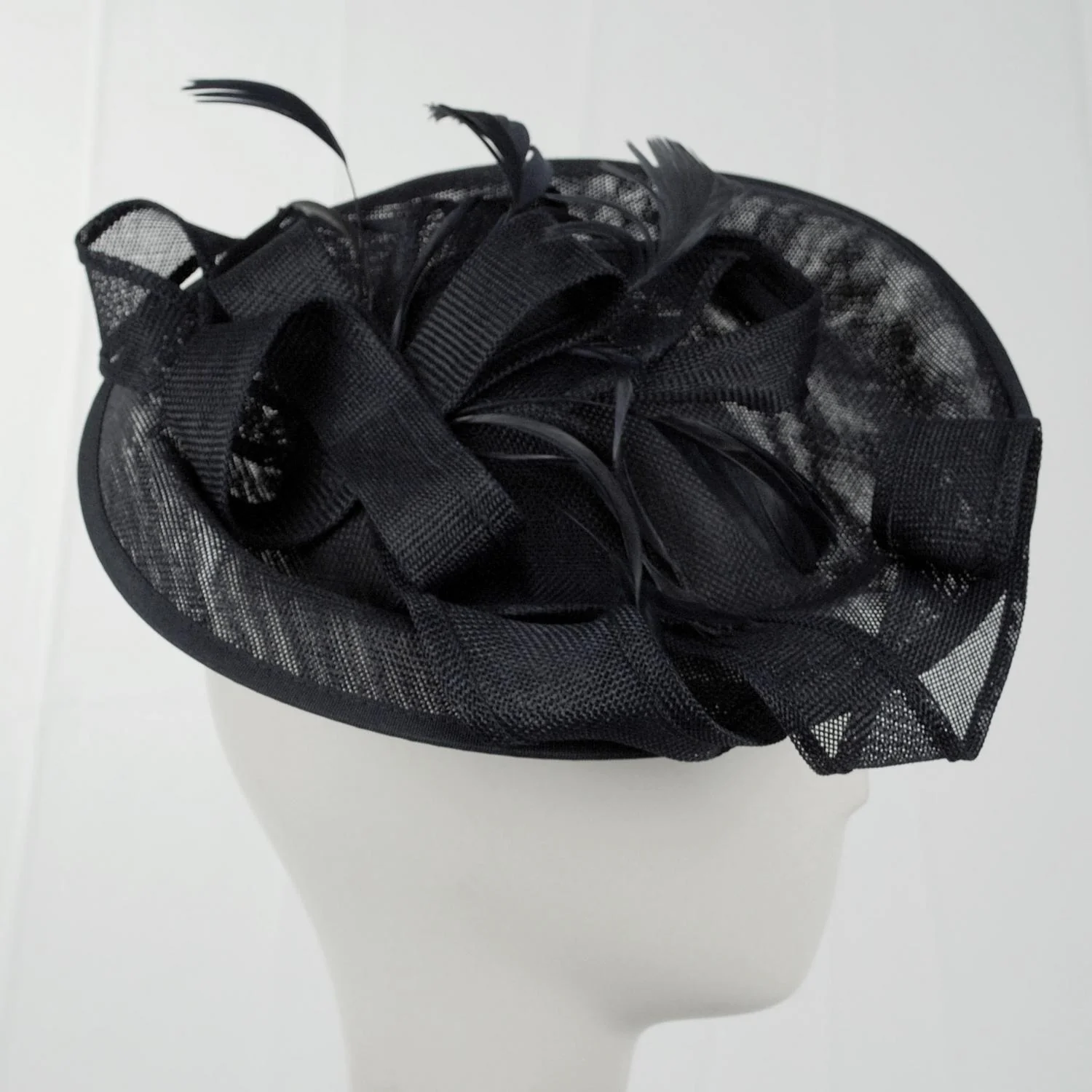 Ribbon & Flax Linen Fabric Fascinator Hat - Image 21