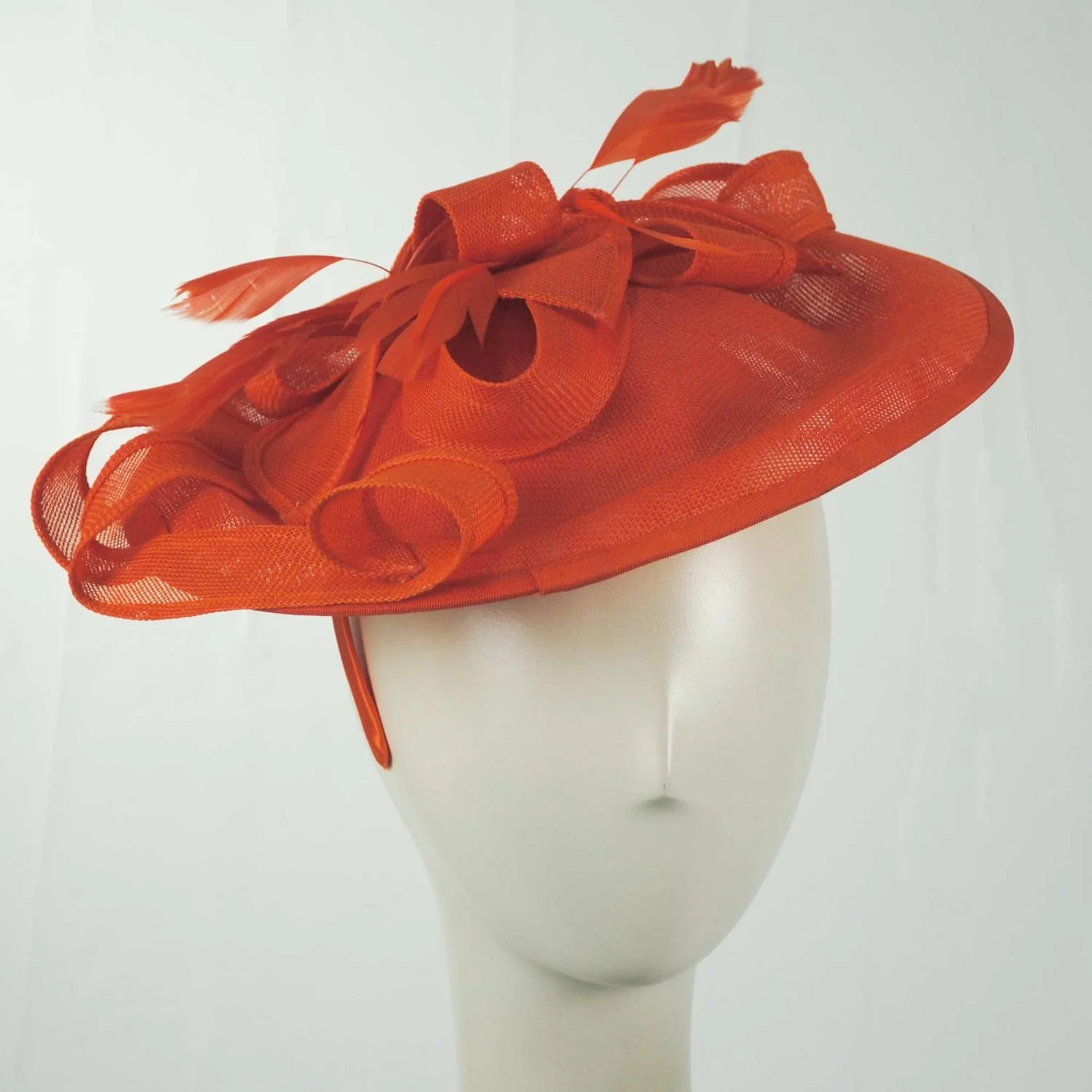 Ribbon & Flax Linen Fabric Fascinator Hat - Image 25