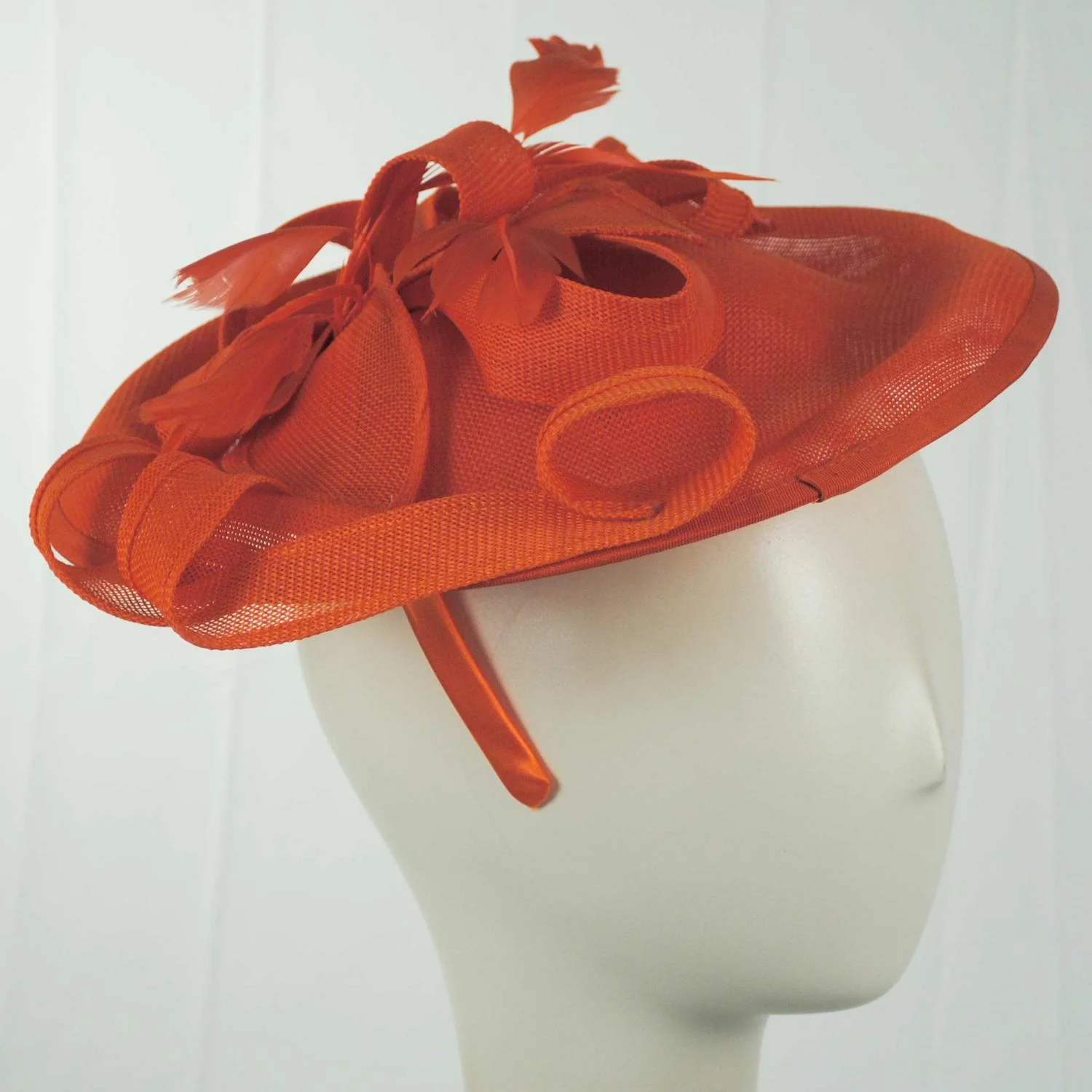 Ribbon & Flax Linen Fabric Fascinator Hat - Image 26