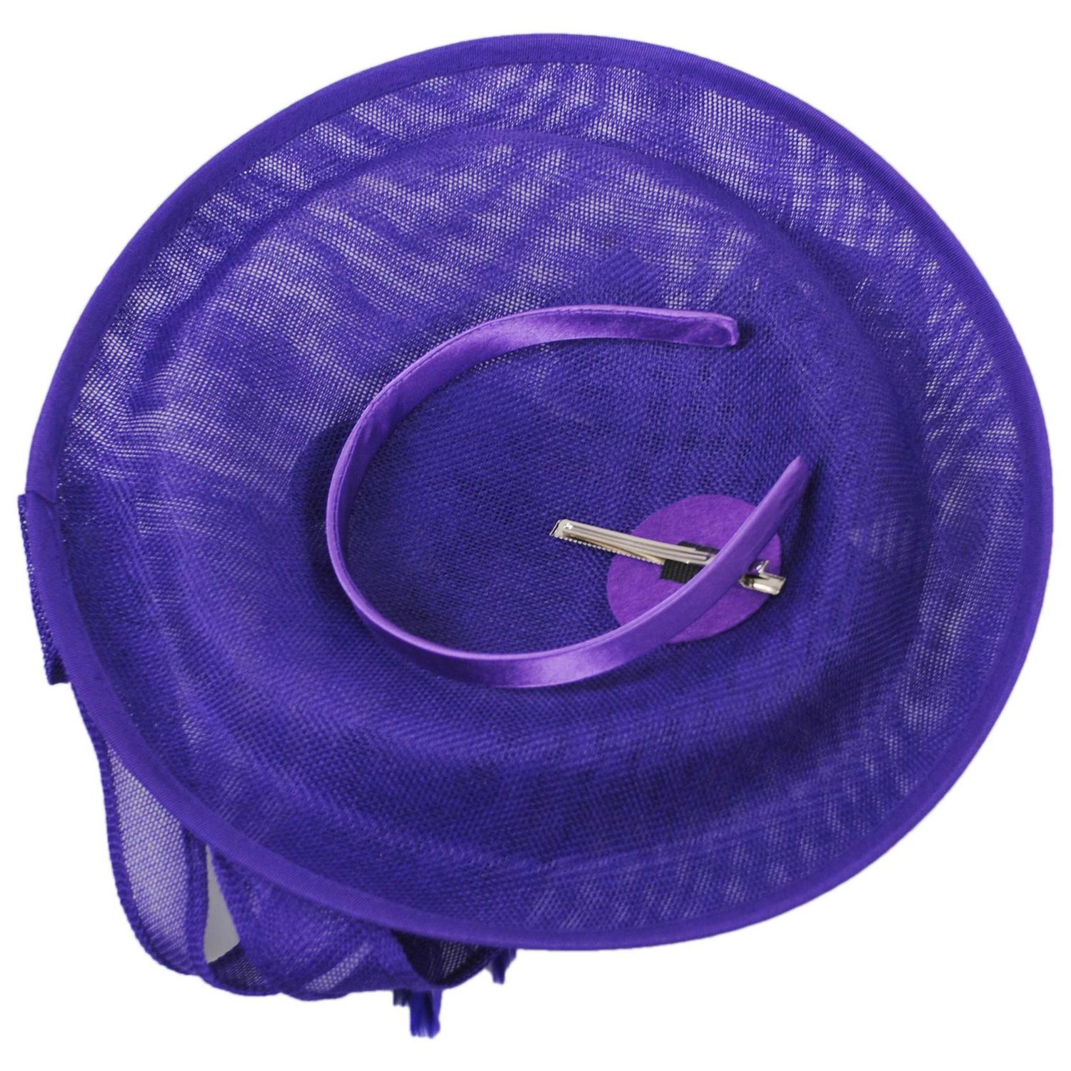 Ribbon & Flax Linen Fabric Fascinator Hat - Image 4