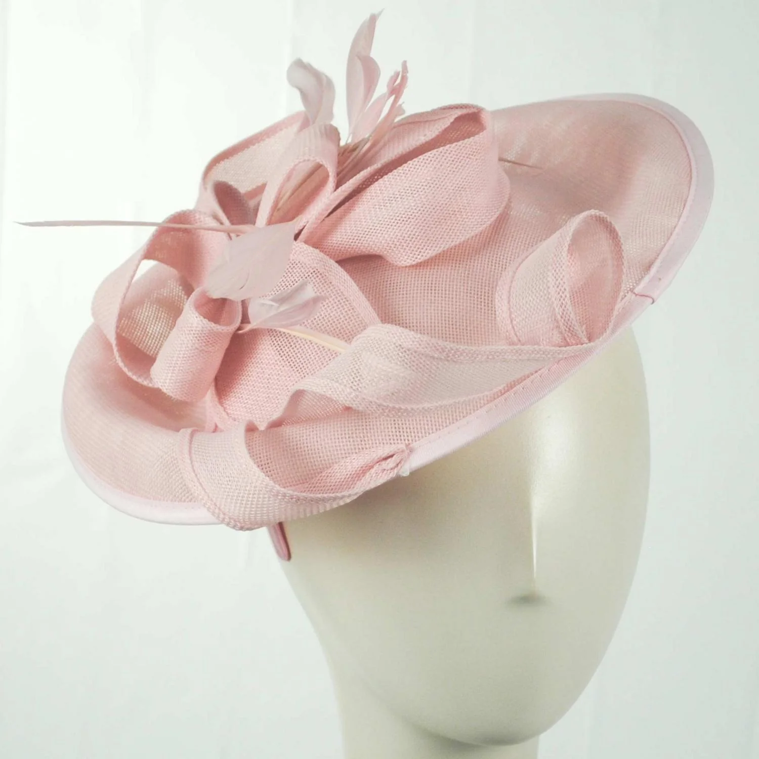 Ribbon & Flax Linen Fabric Fascinator Hat - Image 6