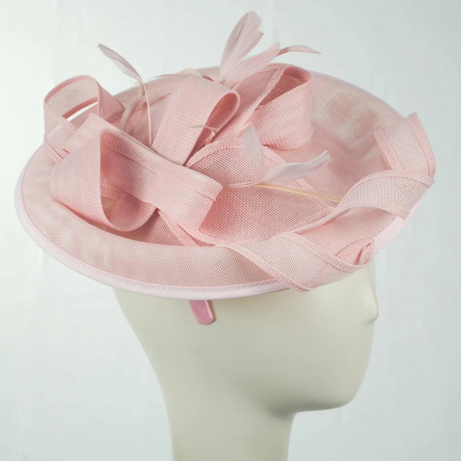 Ribbon & Flax Linen Fabric Fascinator Hat - Image 7