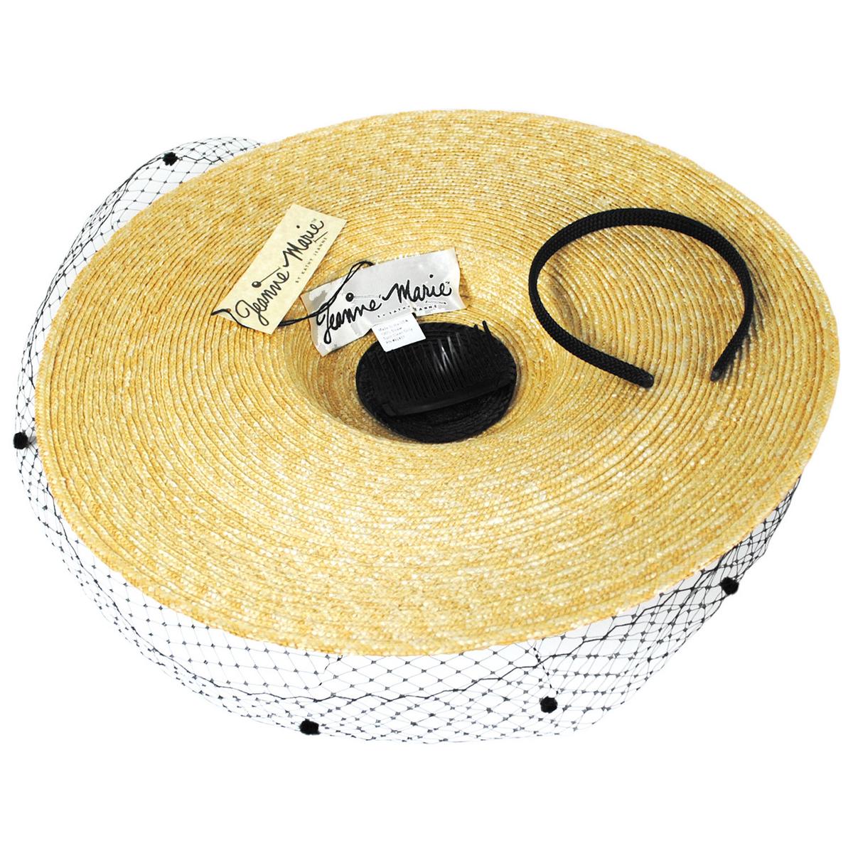 Rose Trio Milan Straw Cartwheel Dress Hat - Image 4