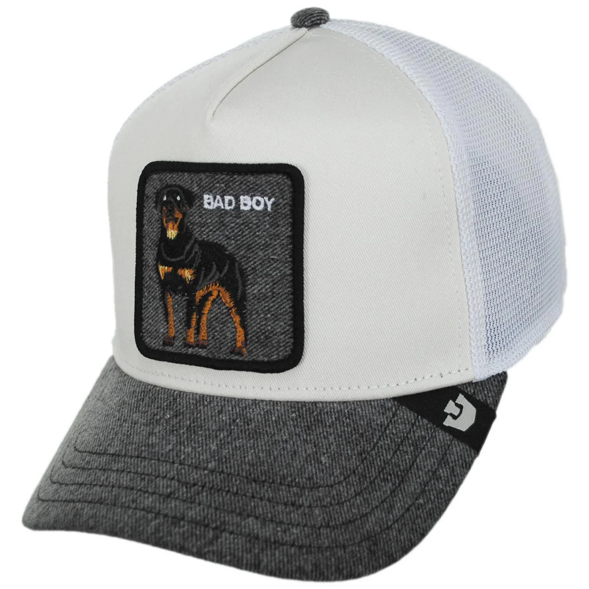 Rottie Denim Mesh Trucker Snapback Baseball Cap