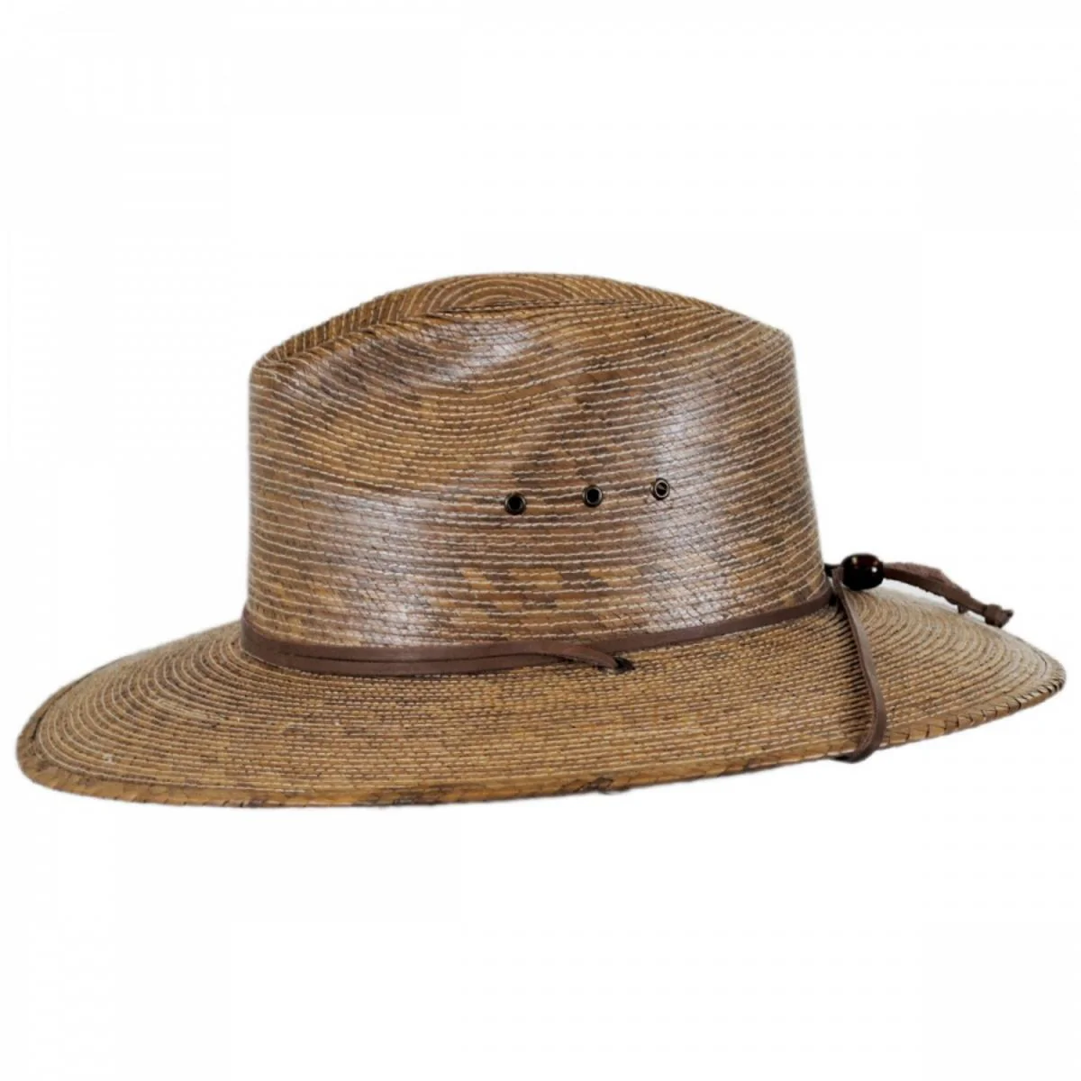 Rustic Palm Leaf Straw Hat - Image 3