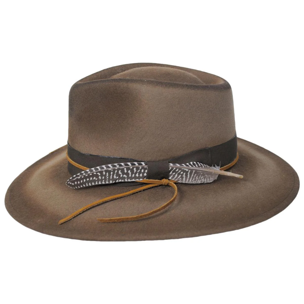 Saggy Distressed Wool Felt Outback Hat - Image 4