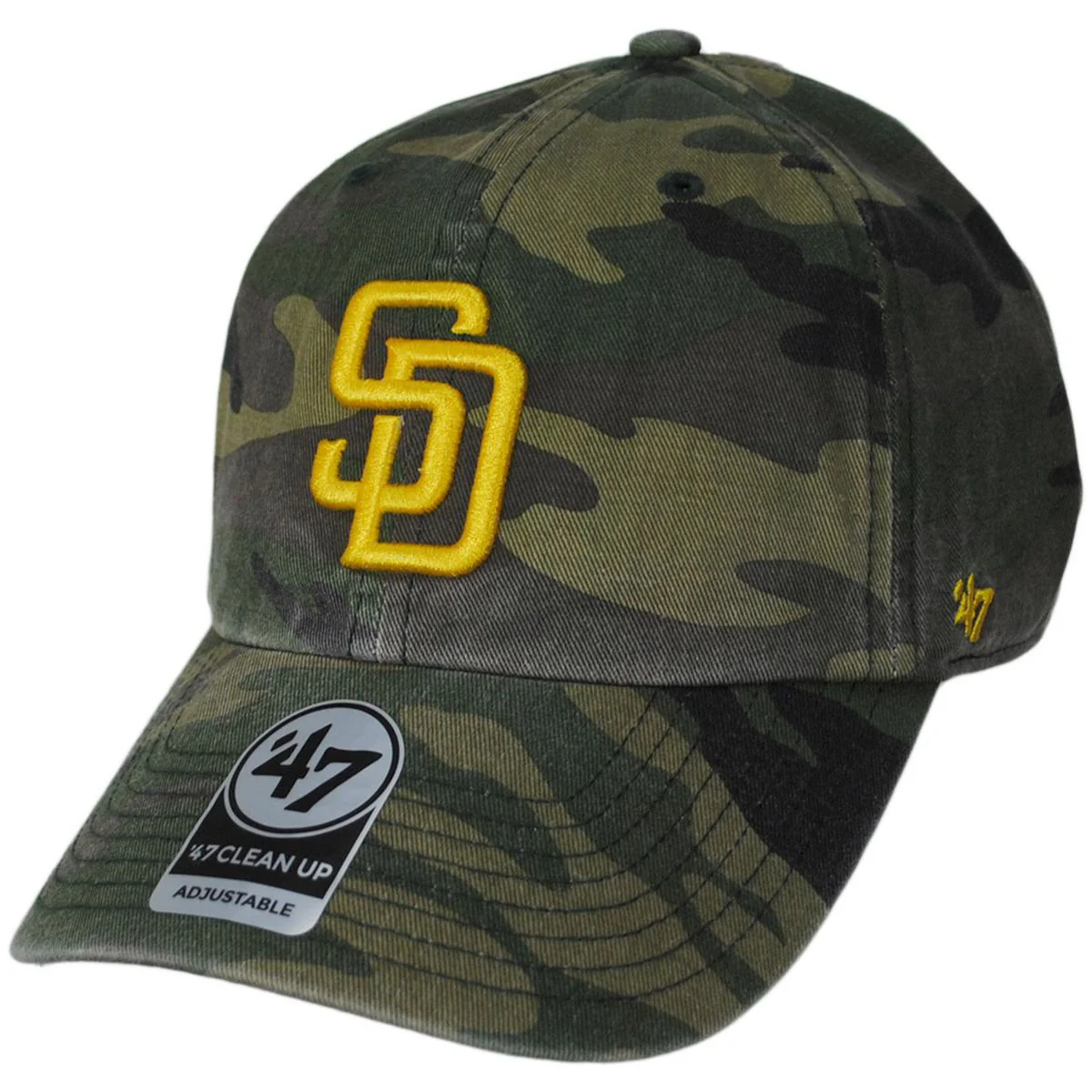 San Diego Padres MLB Clean Up Strapback Baseball Cap Dad Hat - Image 5