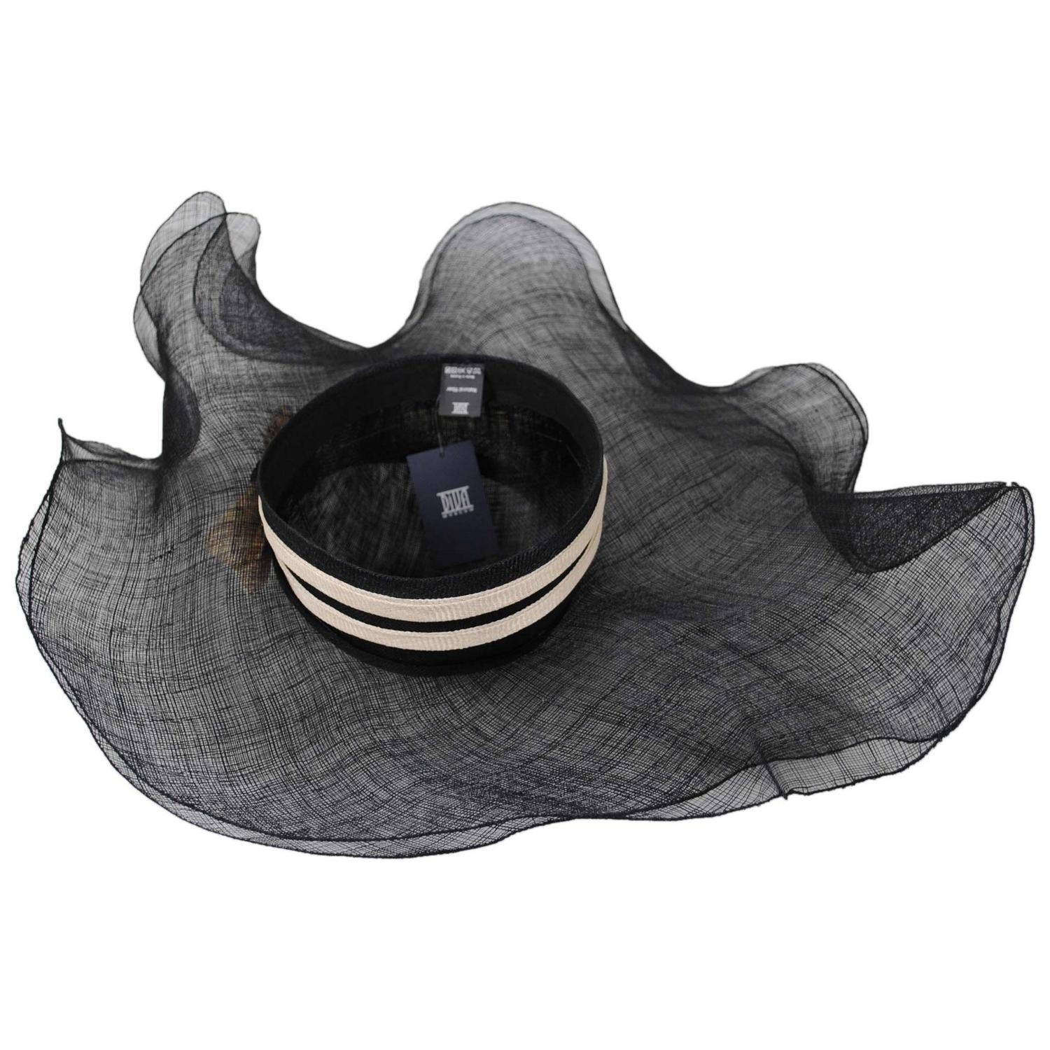 Sinamay Straw Pillbox with Floppy Brim - Image 4