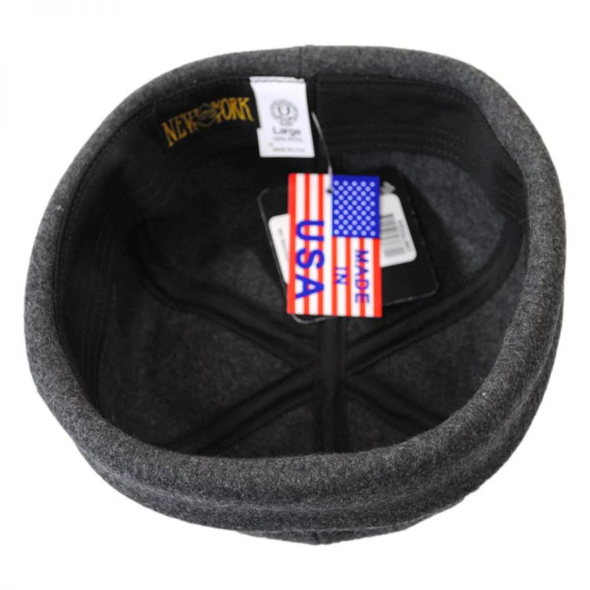 Six Panel Wool Skull Cap Beanie Hat - Image 6