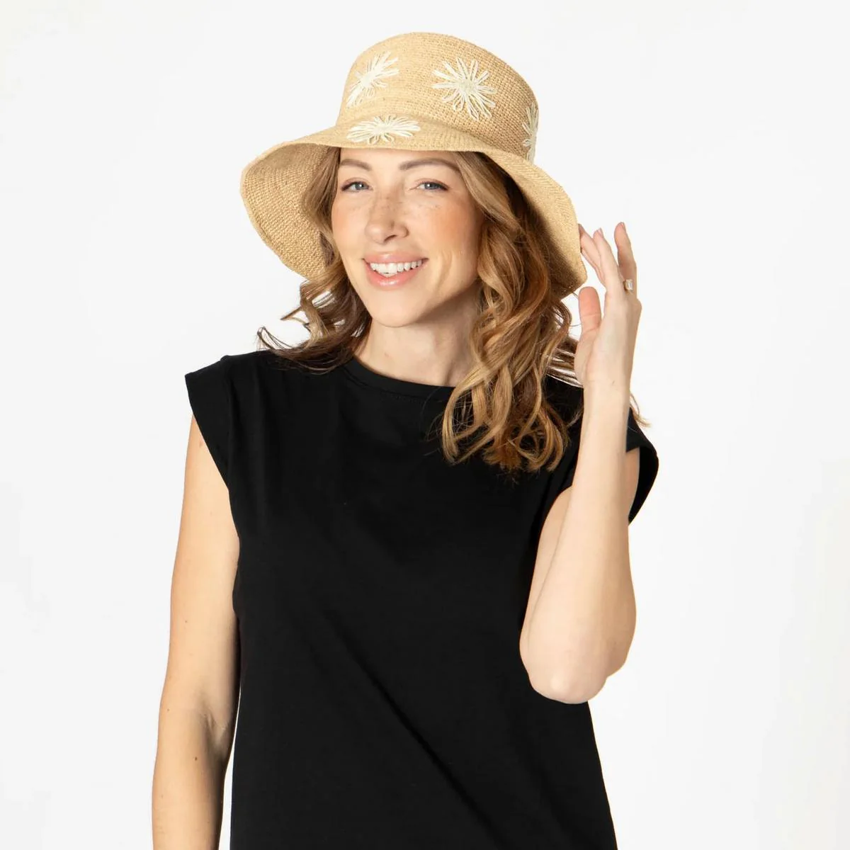 Sol Raffia Straw Bucket Hat - Image 12