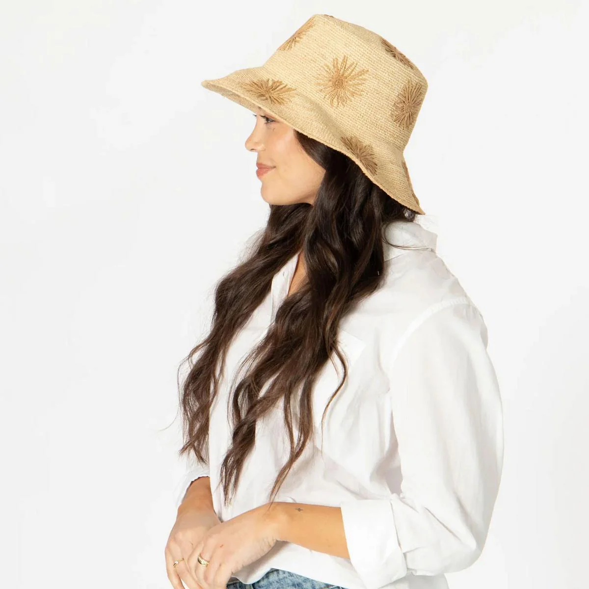 Sol Raffia Straw Bucket Hat - Image 14