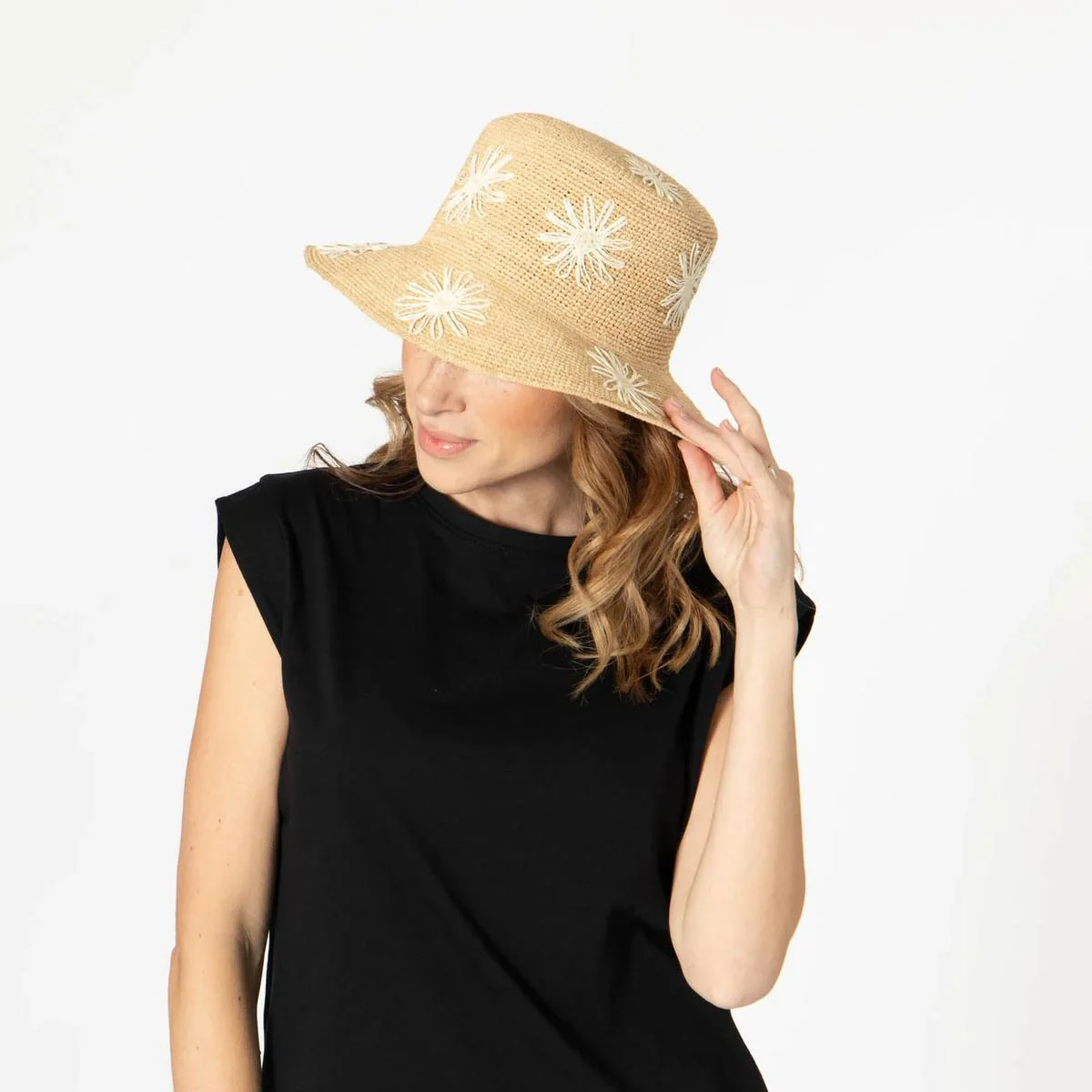 Sol Raffia Straw Bucket Hat - Image 8