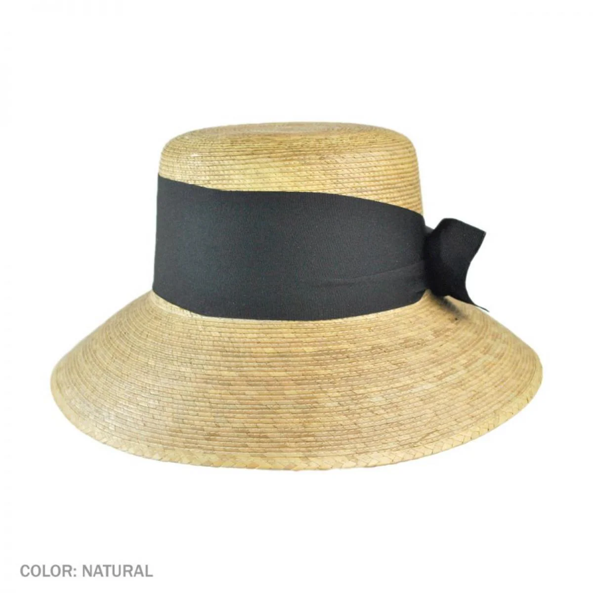 Somerset Palm Leaf Straw Cloche Hat - Image 2