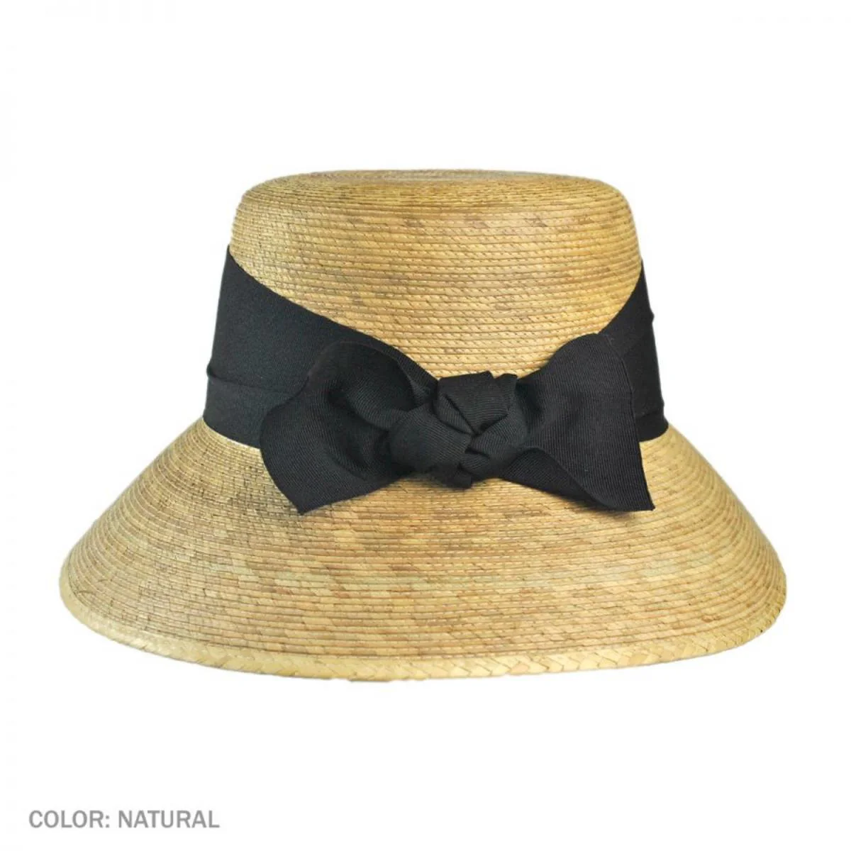 Somerset Palm Leaf Straw Cloche Hat - Image 3