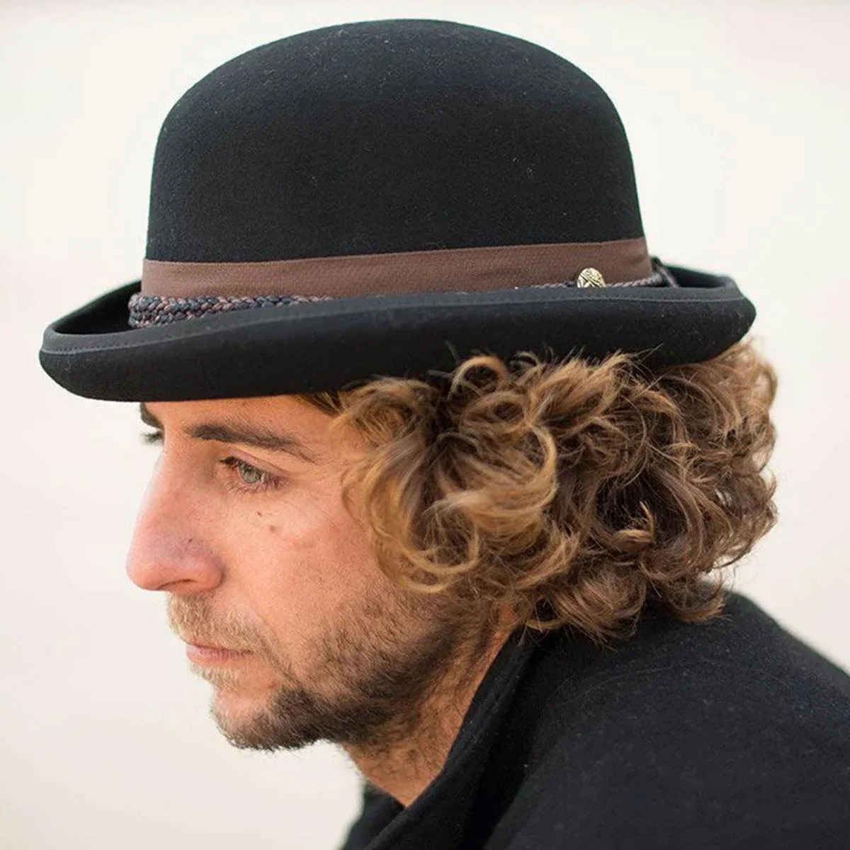 Steampunk Wool Felt Bowler Hat - Image 6