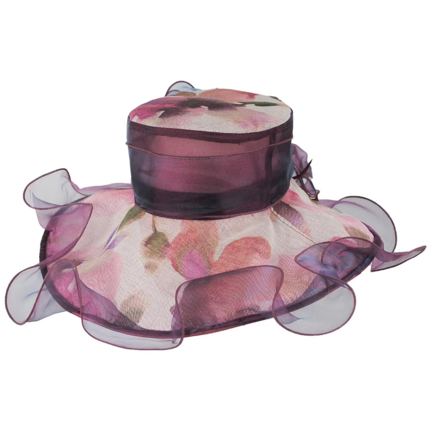 Tea Party Floral Organza Dress Hat - Image 2