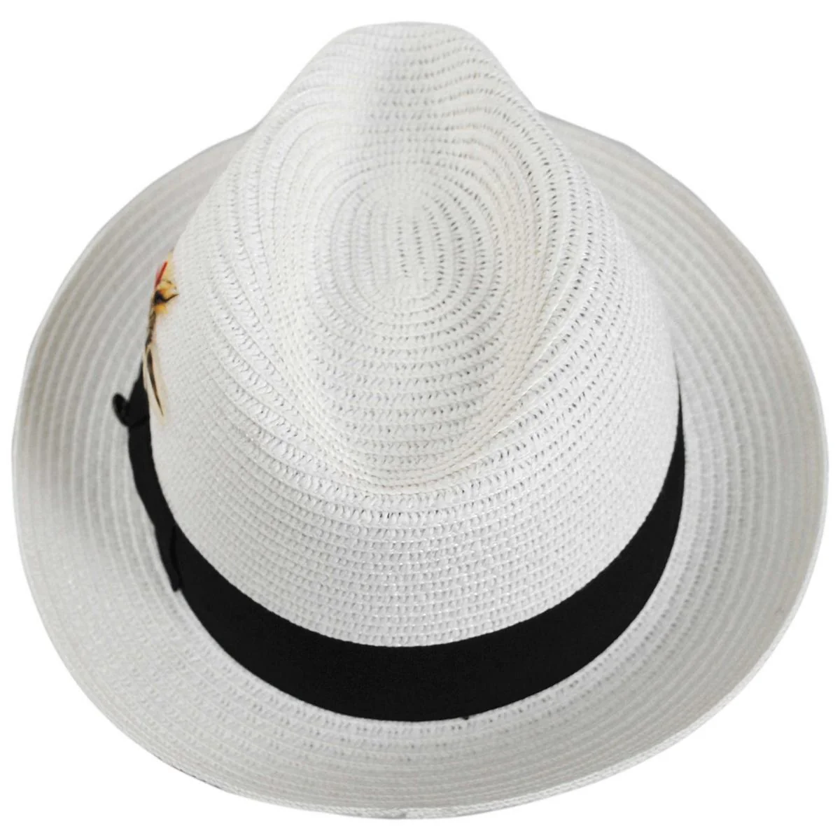 Toyo Straw Braid Trilby Fedora Hat - Image 7