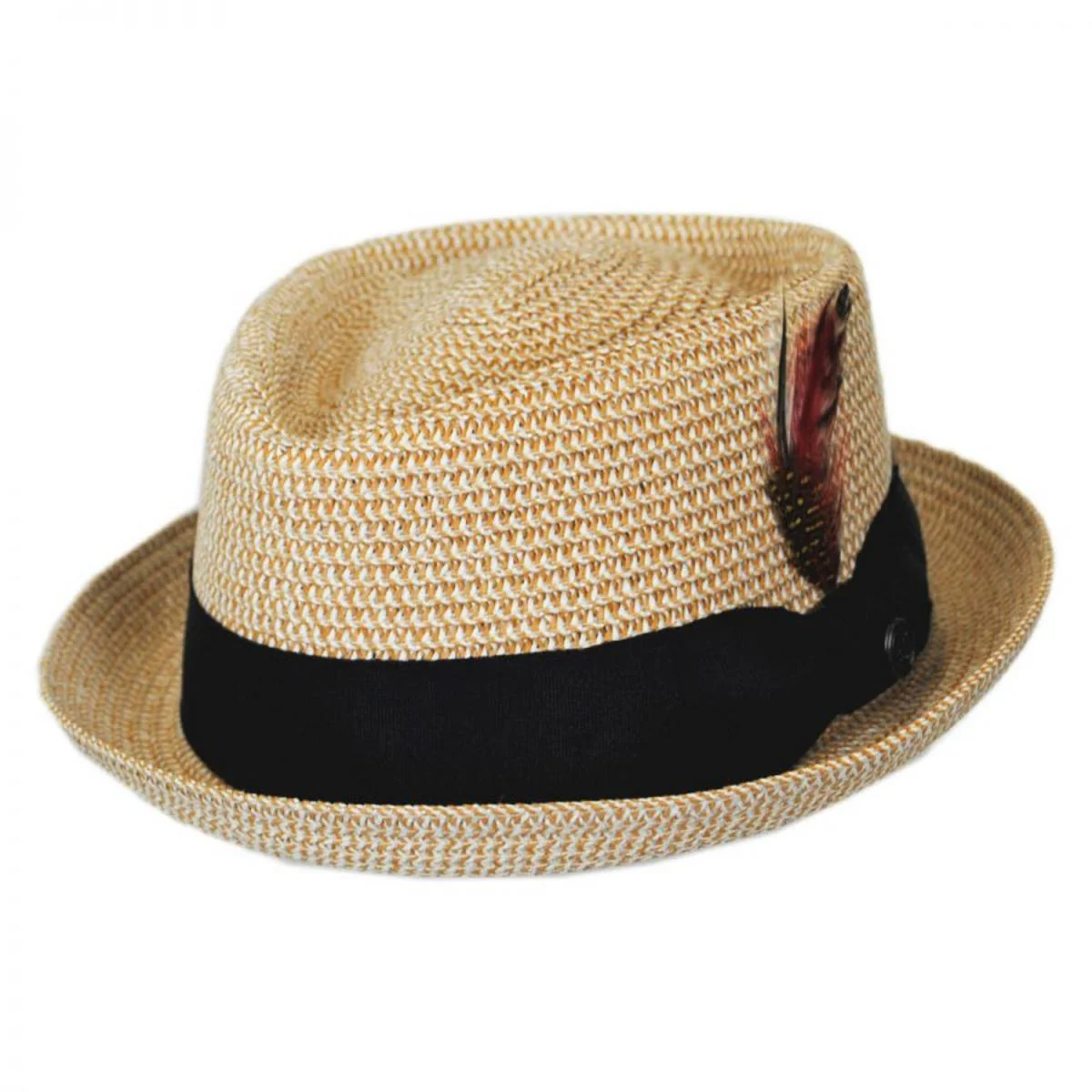 Toyo Straw Diamond Crown Fedora Hat